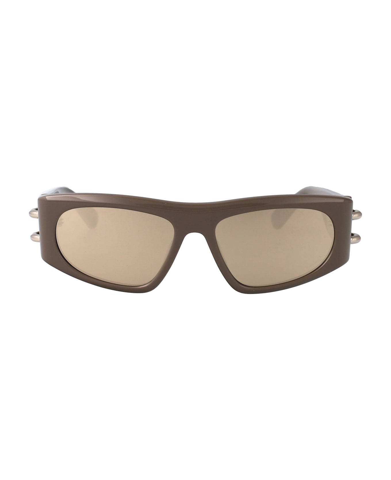 Alexander McQueen Eyewear Am0471s Sunglasses - BROWN-BROWN-SILVER