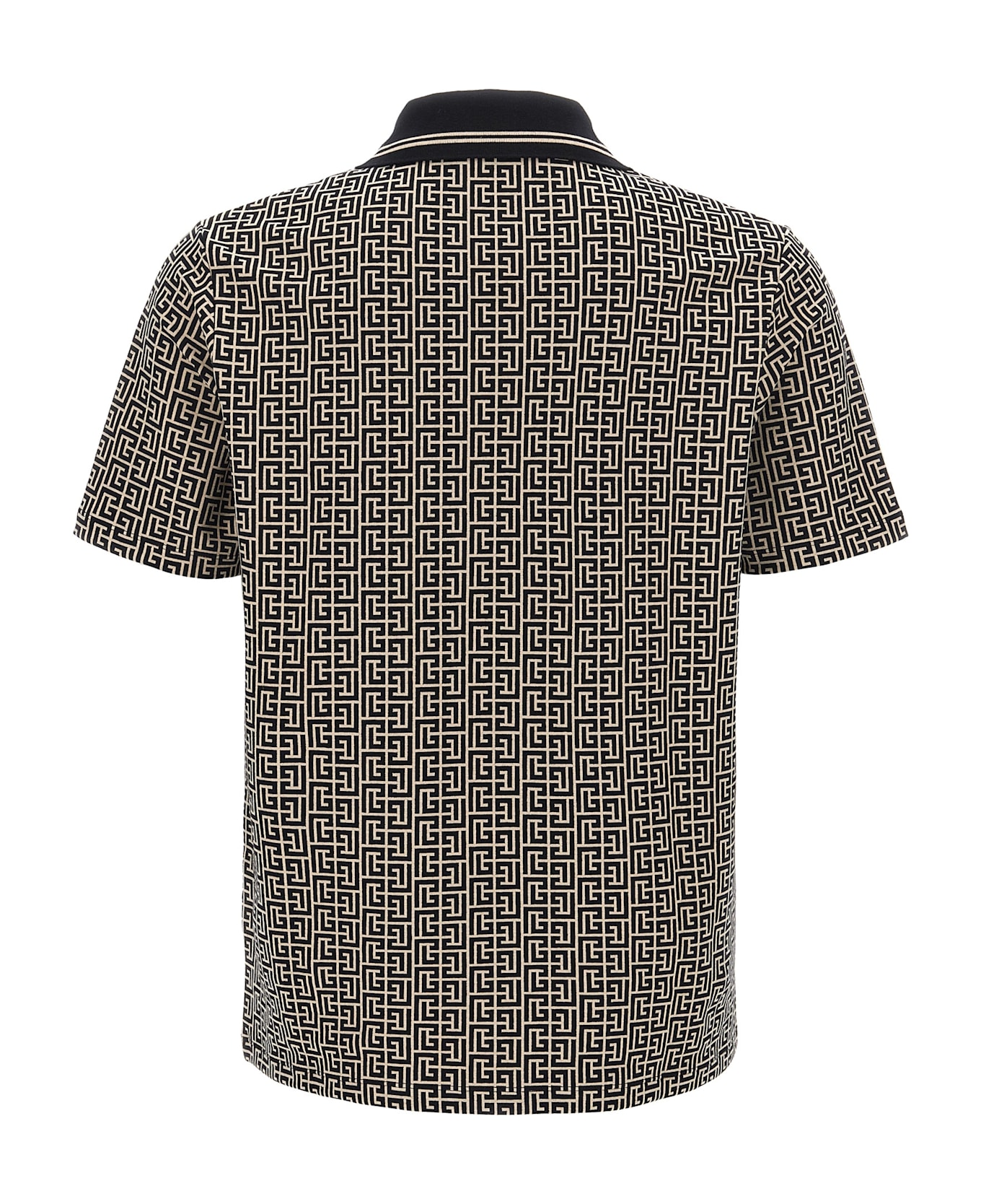 Balmain 'pb' Polo Shirt - White/Black