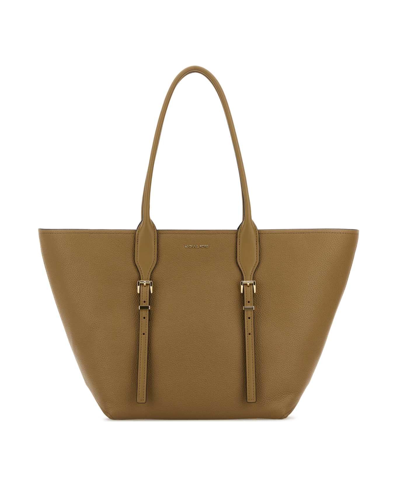 Michael Kors Cappuccino Leather Moore Shopping Bag - HUSK