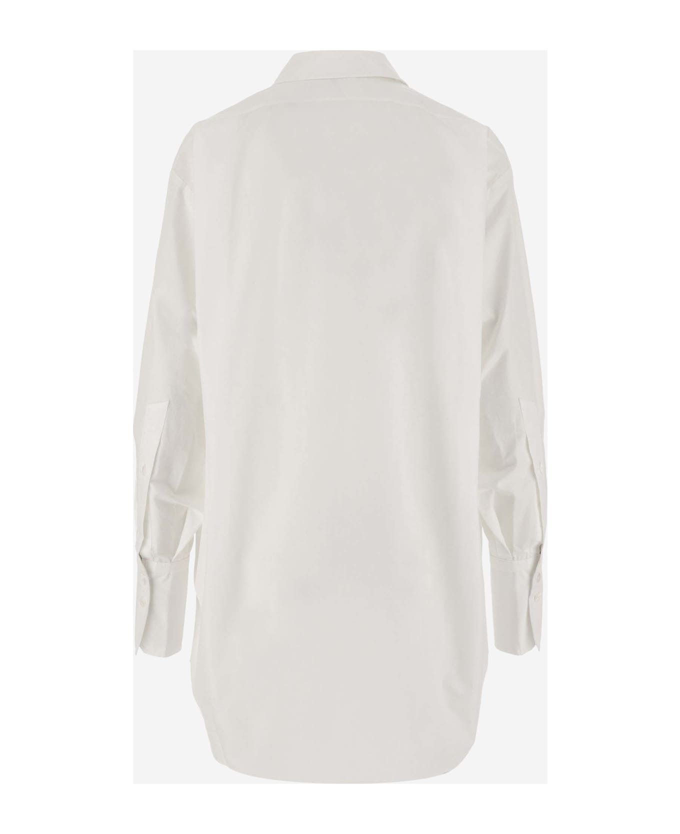Patou Cotton Chemise Dress - White