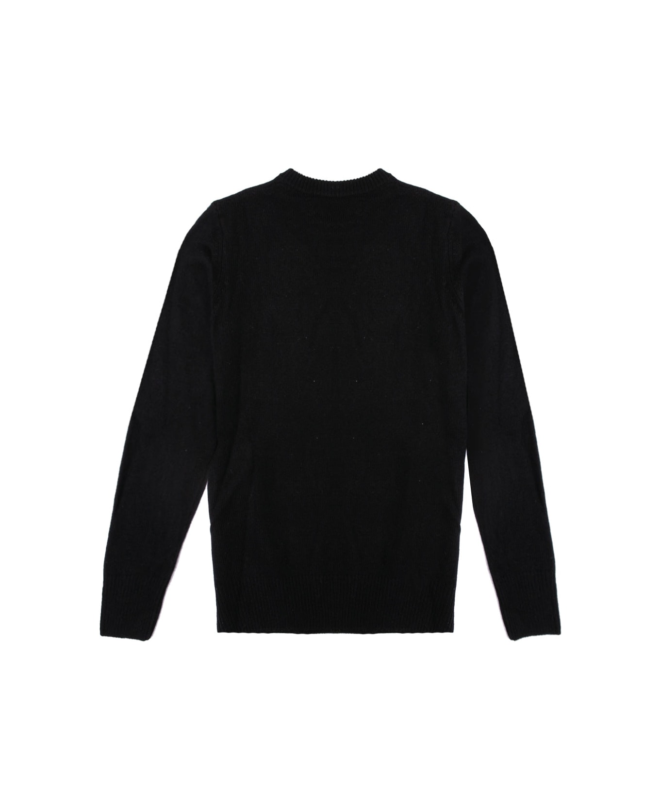 MC2 Saint Barth Woman Black Sweater Aprés Ski Degrade Writing - BLACK ニットウェア