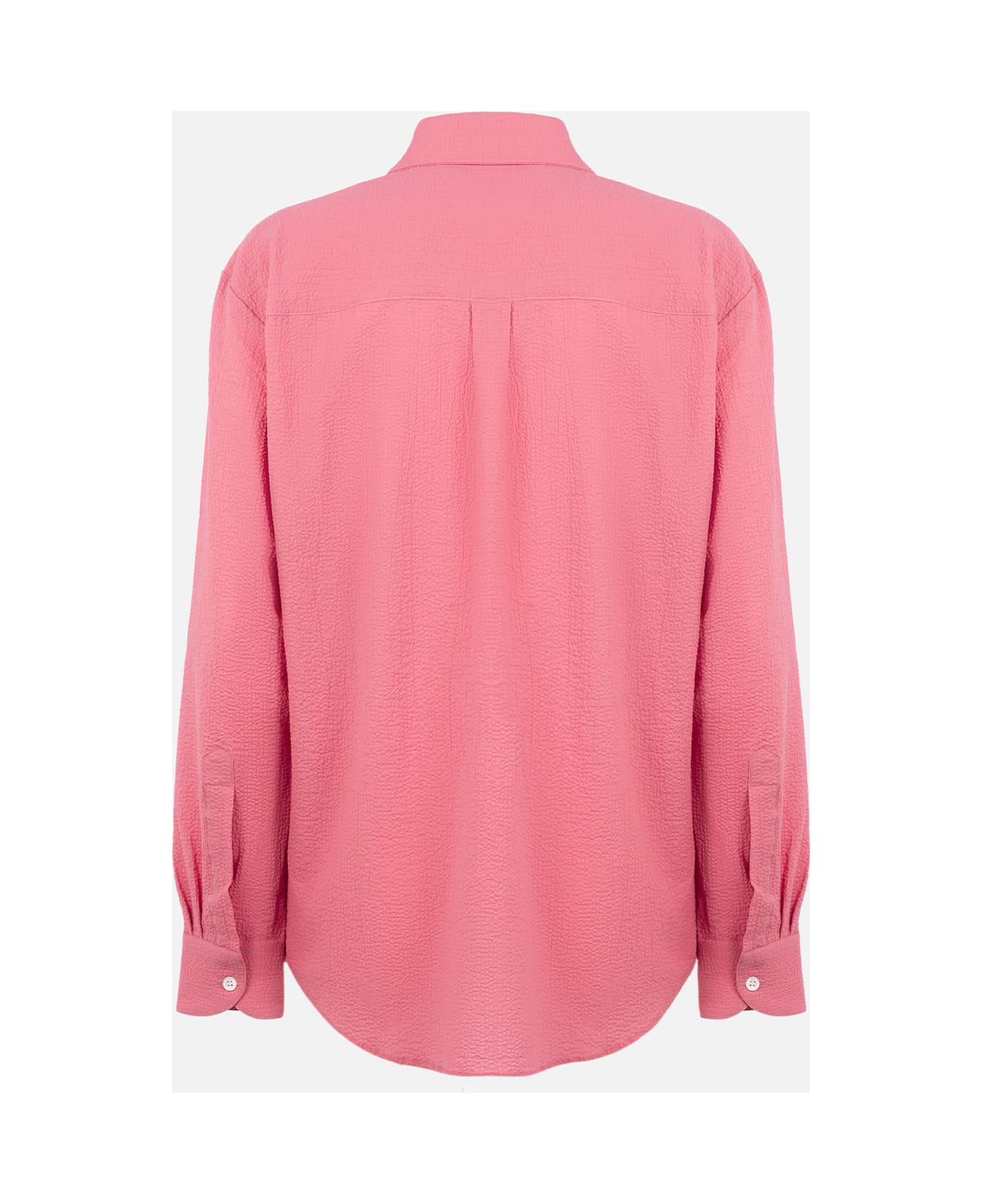 MC2 Saint Barth Woman Pink Seersucker Shirt Aisha - PINK