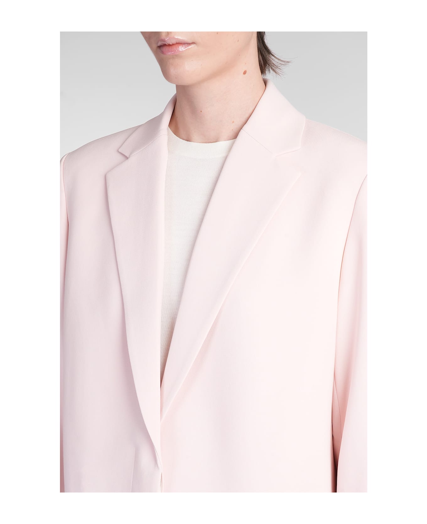 Theory Blazer In Rose-pink Triacetate - rose-pink