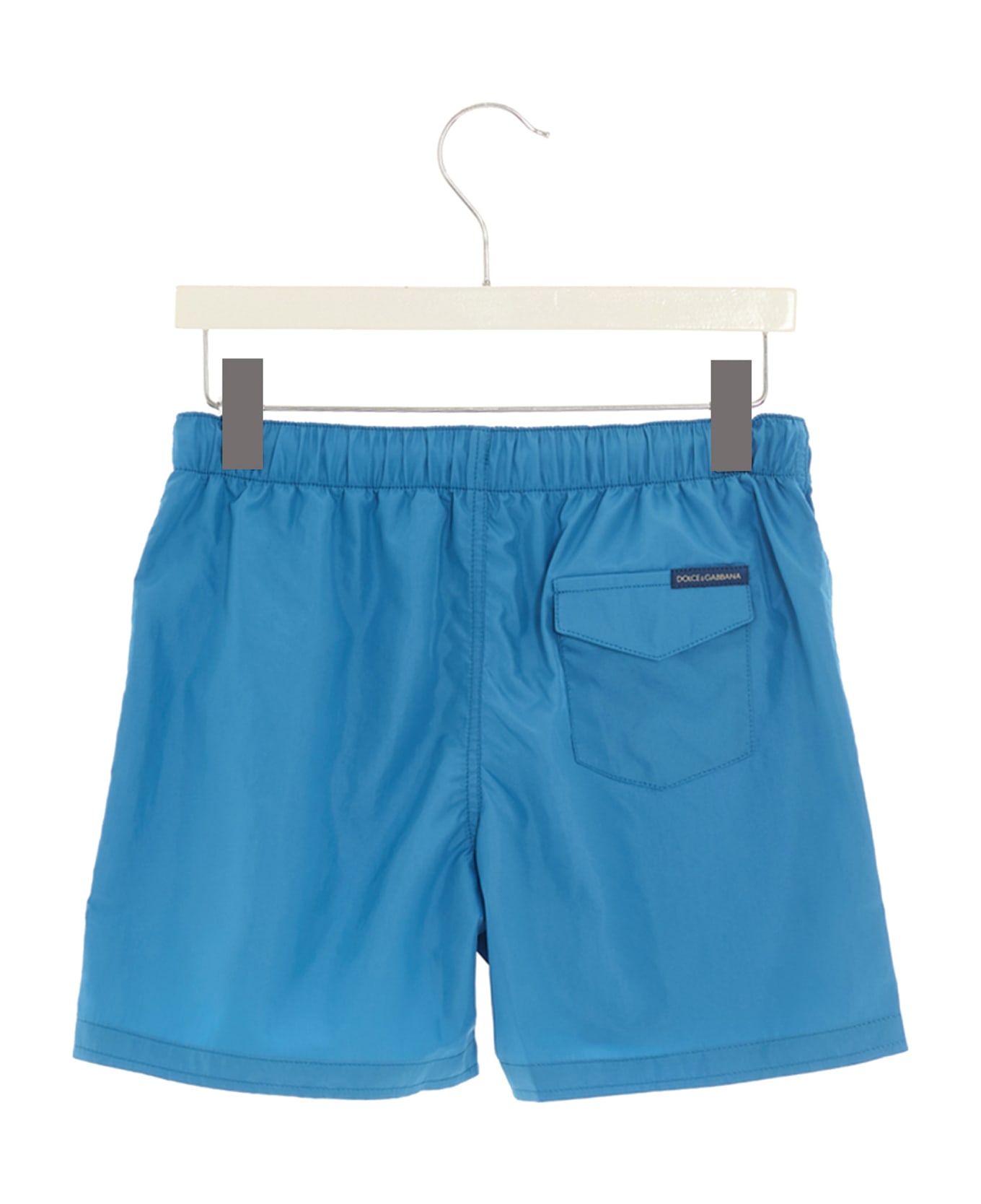 Dolce & Gabbana Side Band Beach Shorts - Light Blue