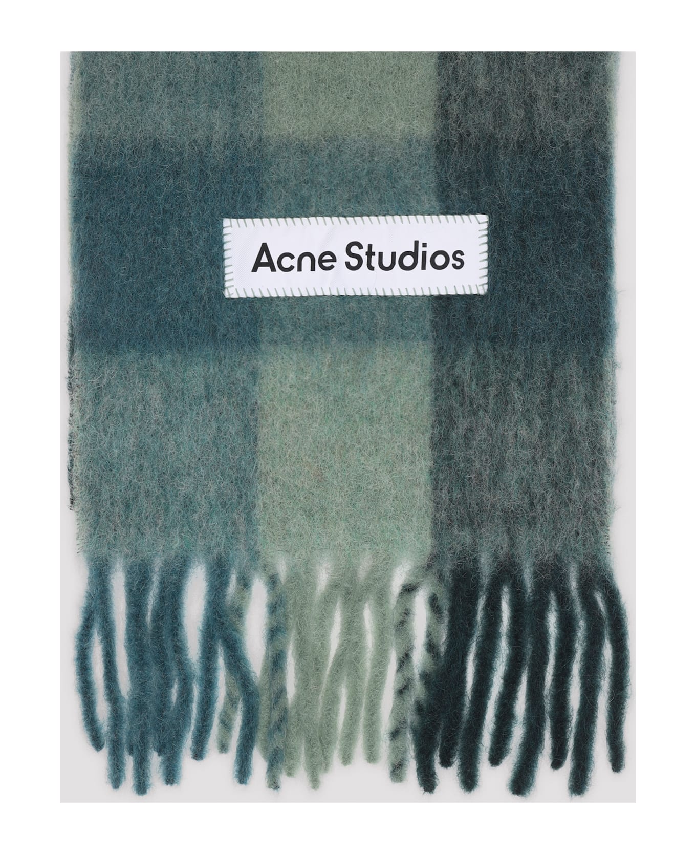 Acne Studios Alpaca Scarf - Dud Teal Grey Green
