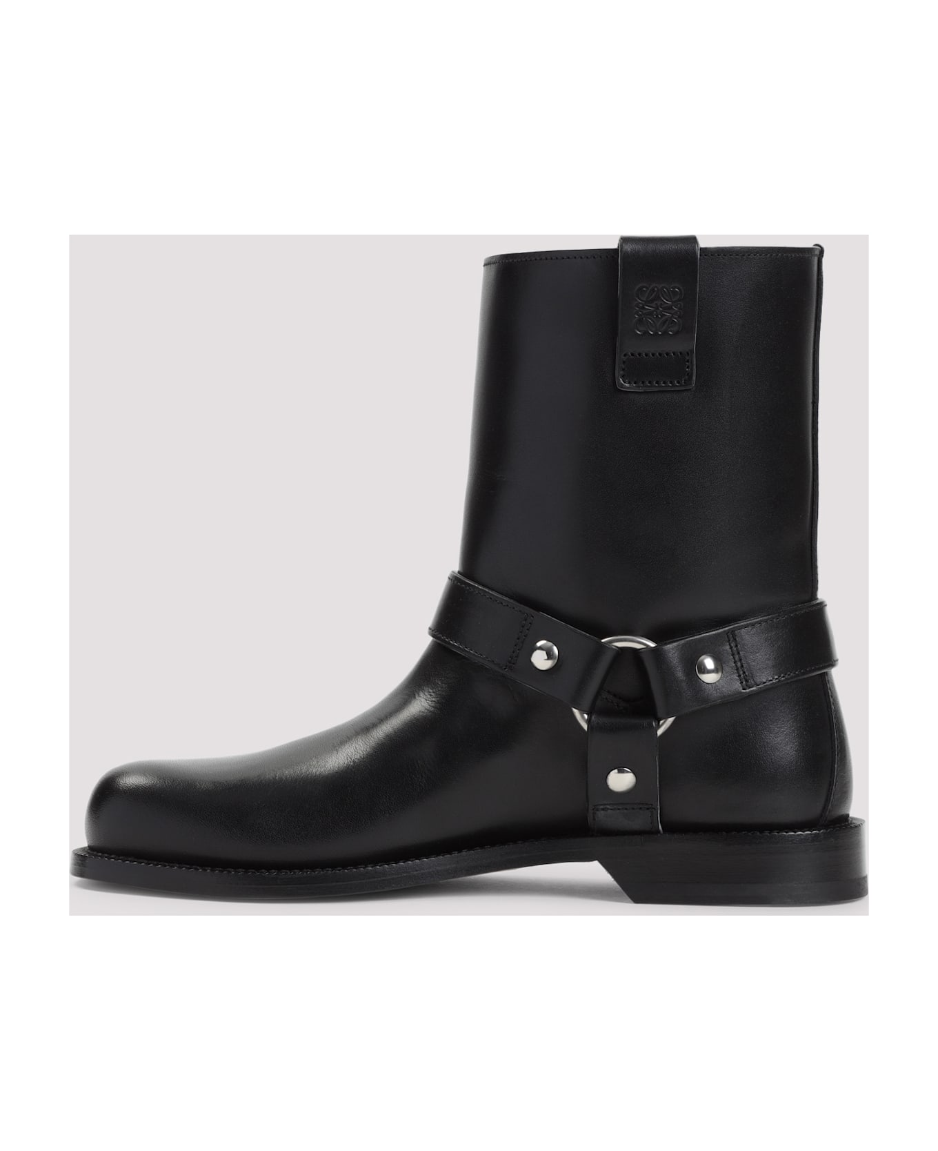 Loewe Campo Biker Shearling Boots - Black