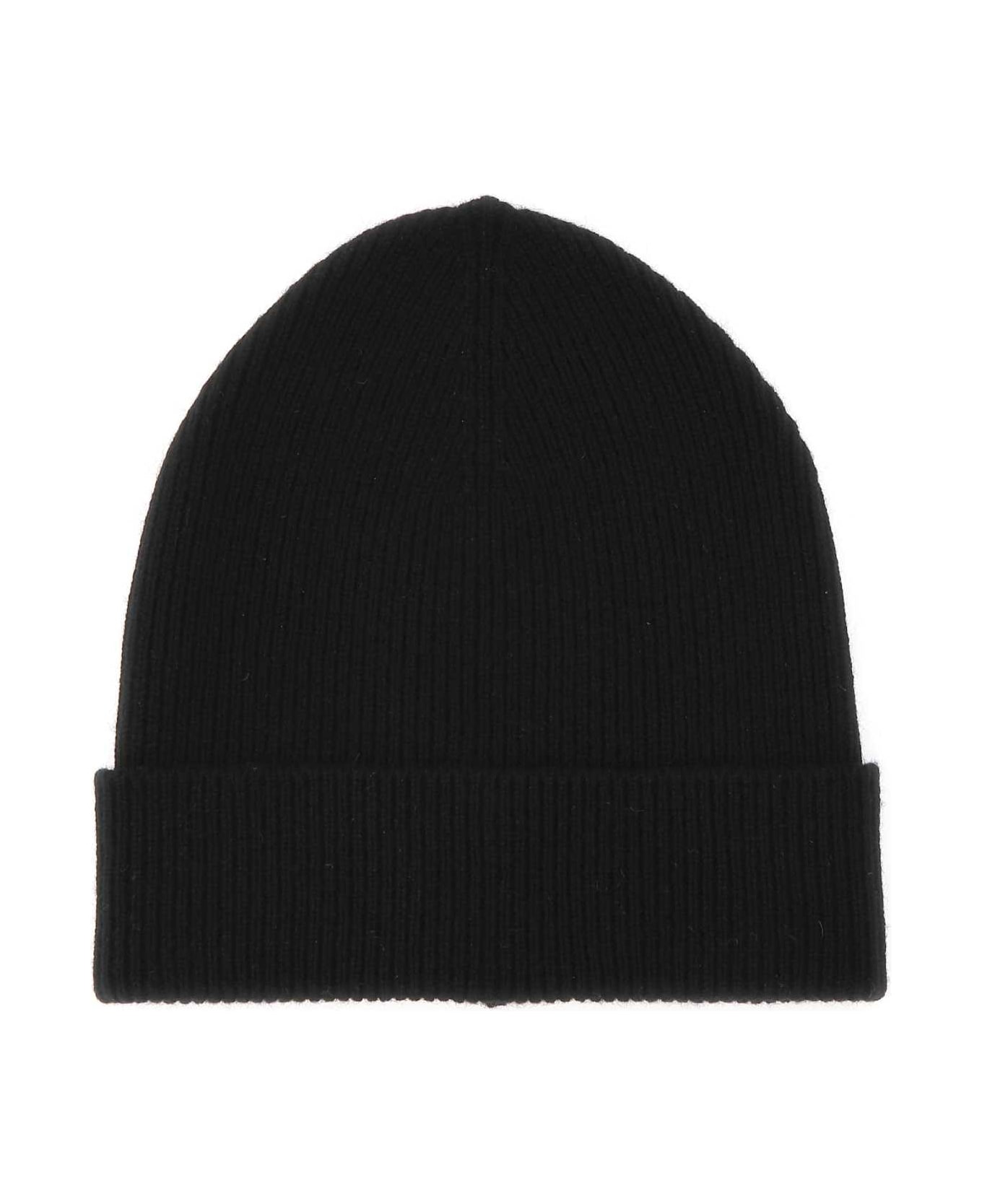 Prada Black Cashmere Beanie Hat - NERO