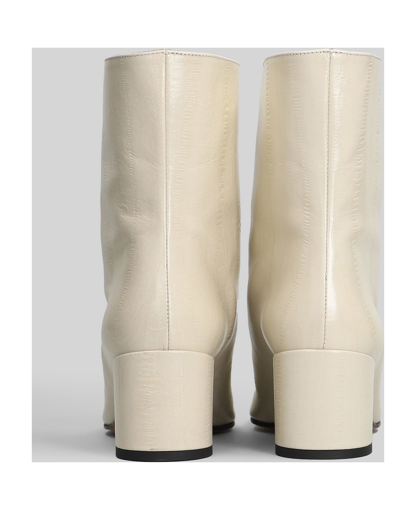 Aldo Castagna Sandy High Heels Ankle Boots In Beige Leather - beige