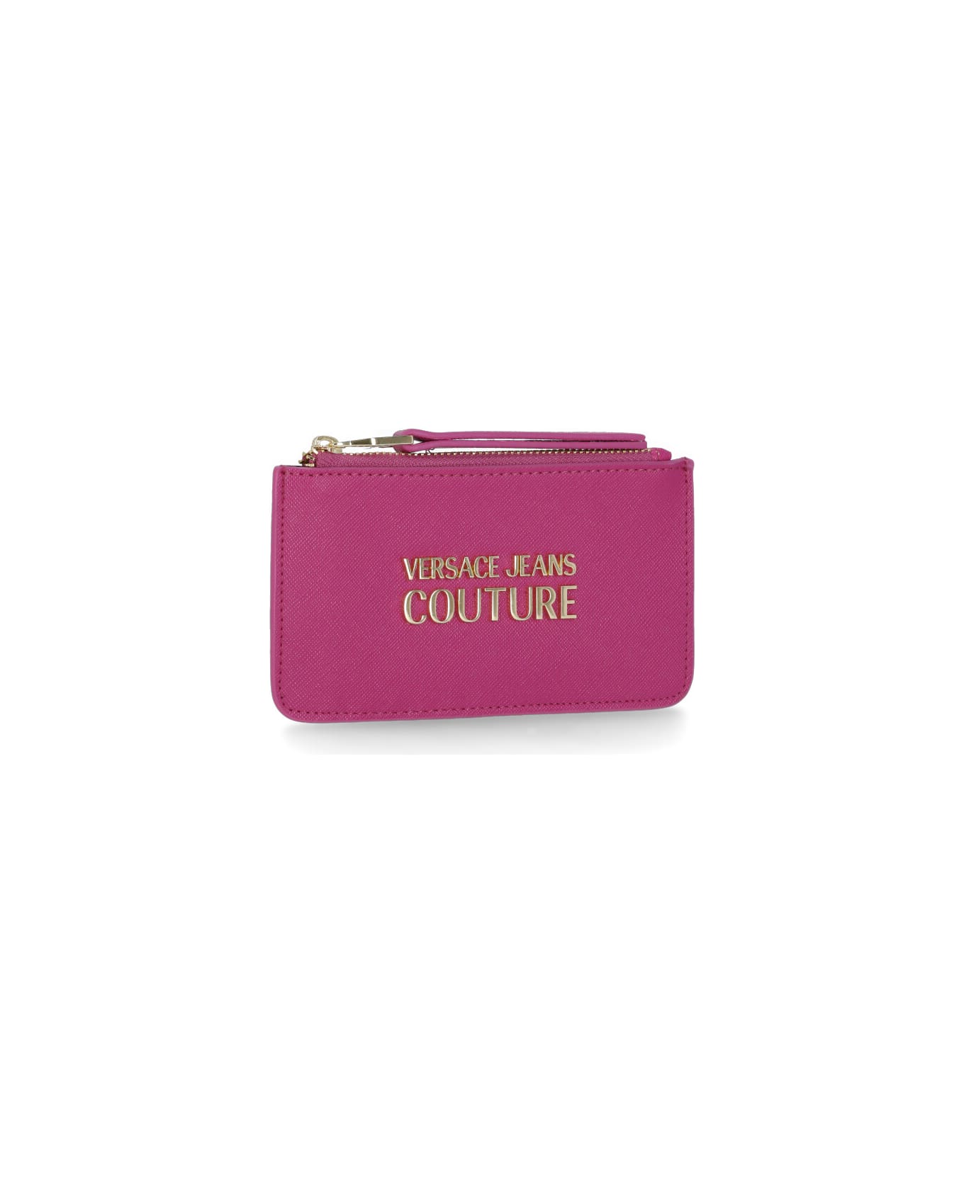 Versace Jeans Couture Card Holder With Logo - Fuchsia