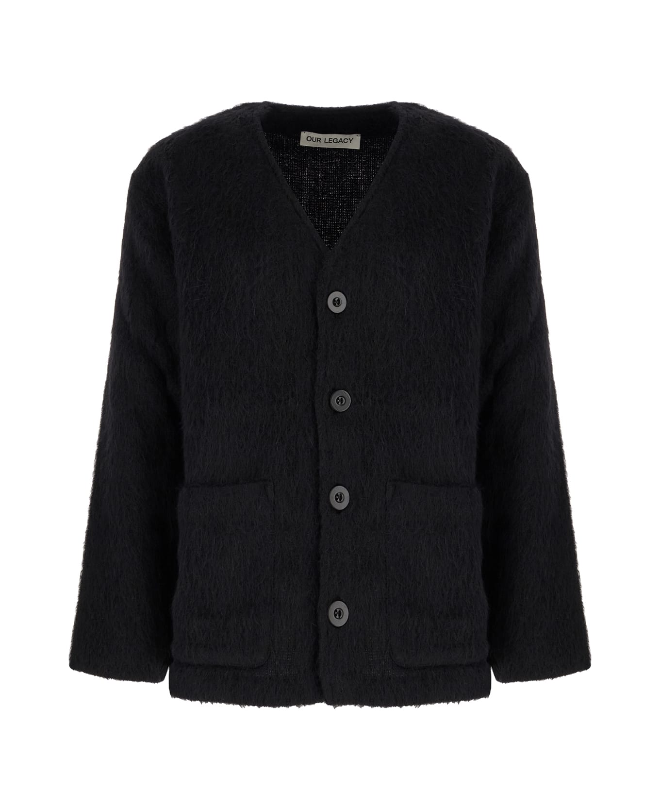 Our Legacy Black Wool Blend Cardigan - BLACK