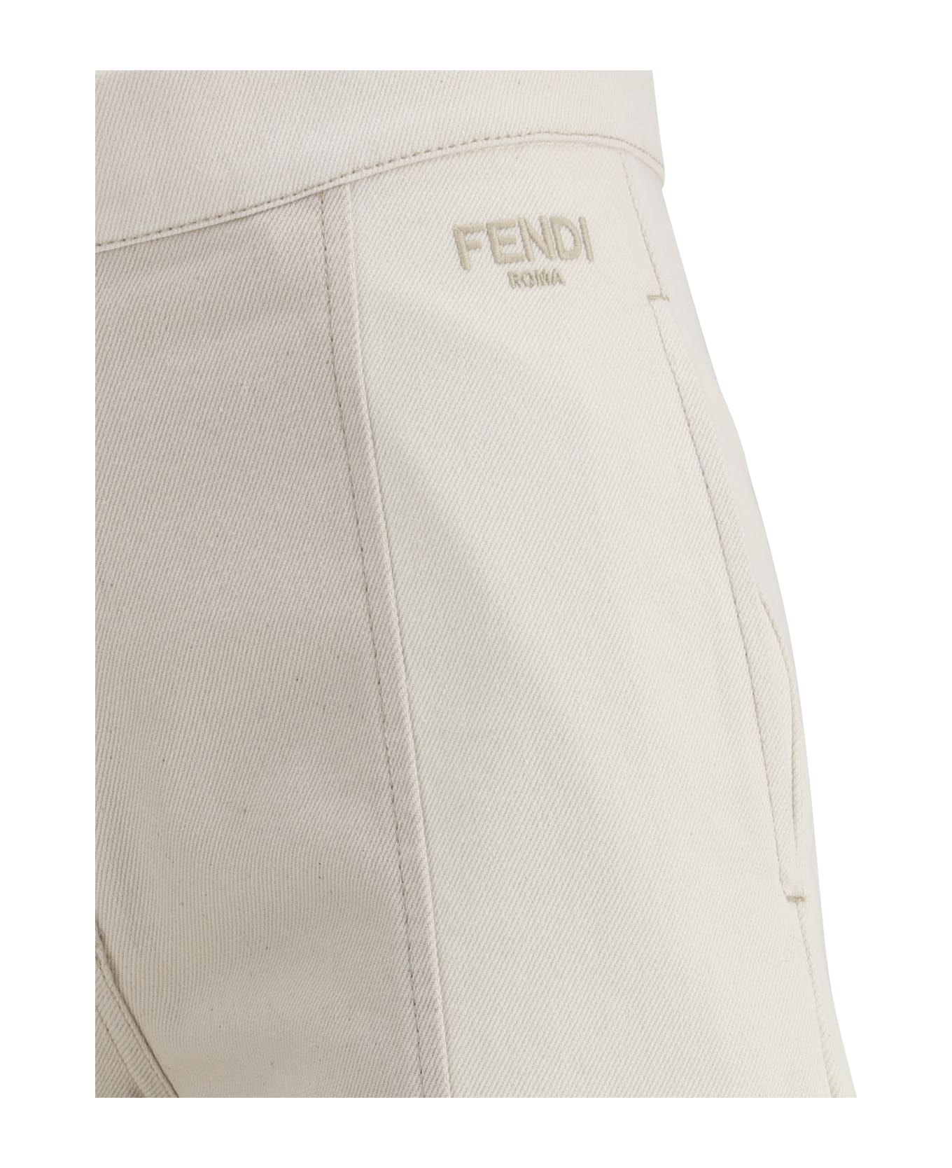 Fendi Cotton Pants - Off White