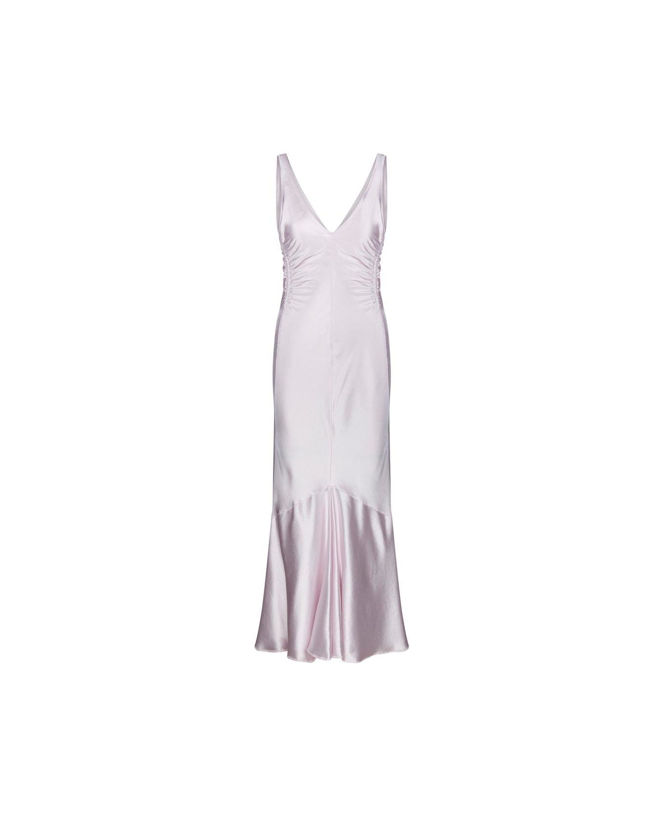 SportMax Katia V-neck Sleeveless Dress - PINK