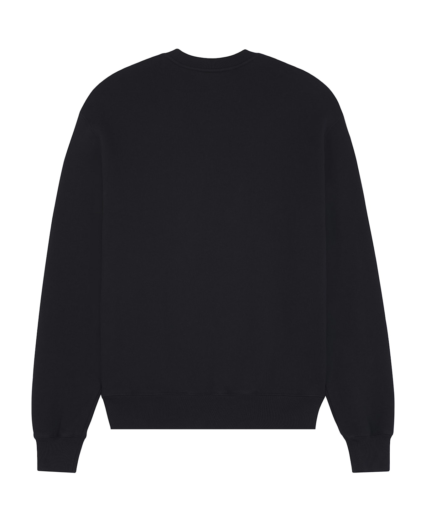 Maison Kitsuné Cotton Sweatshirt With Speedy Fox Patch - Black