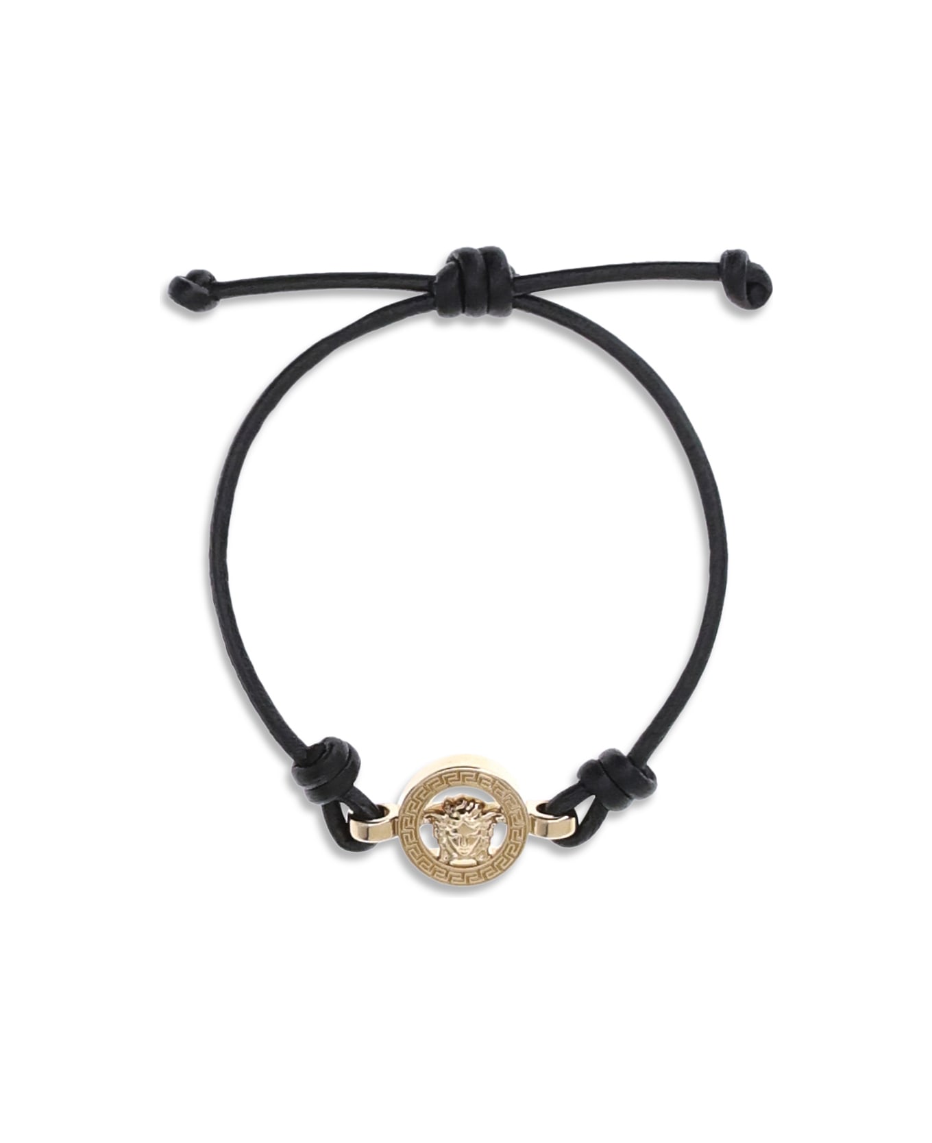 Versace Leather Bracelet - Black