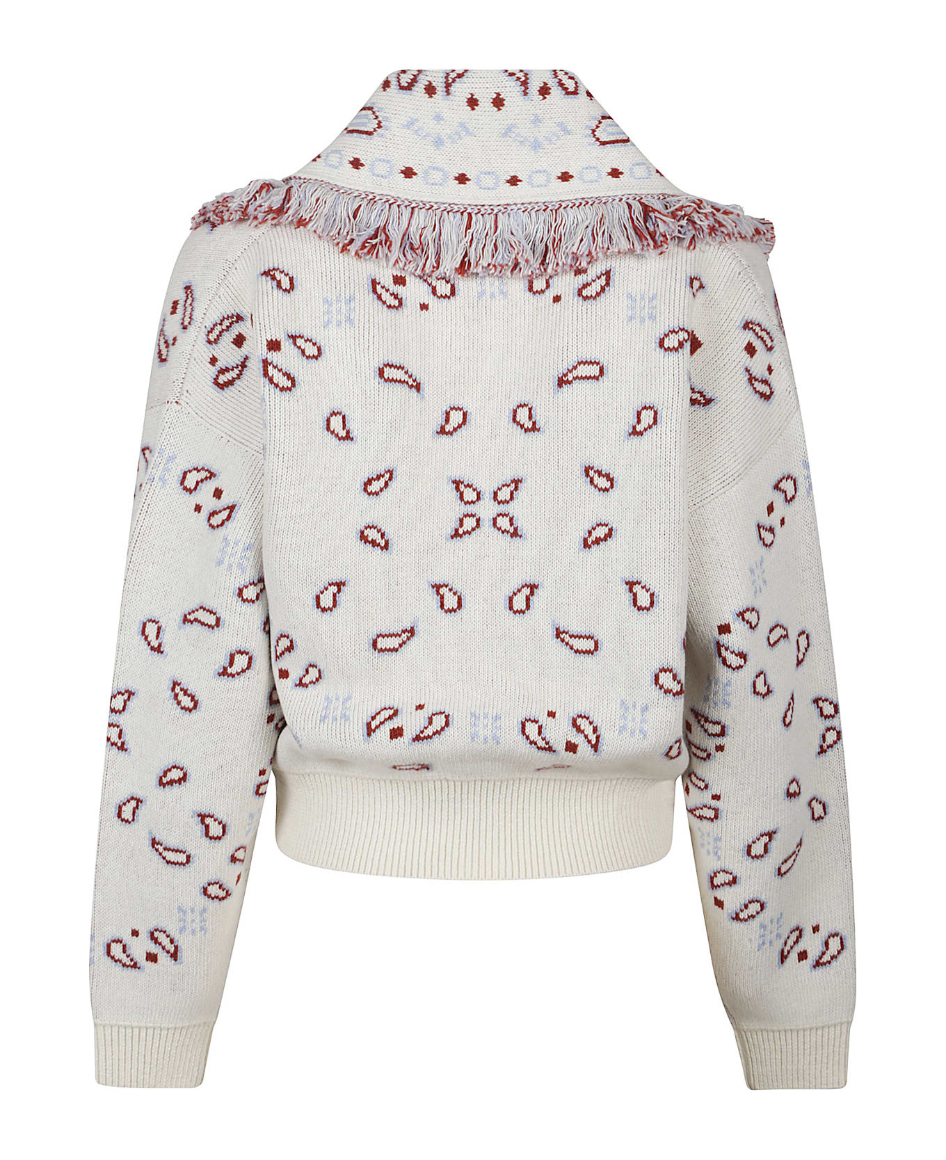 Alanui Bandana Jacquard Cardi-bomber - CHALKMA