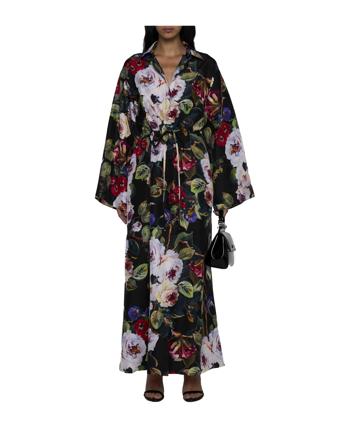 Dolce & Gabbana Silk Dress - Roseto fdo nero