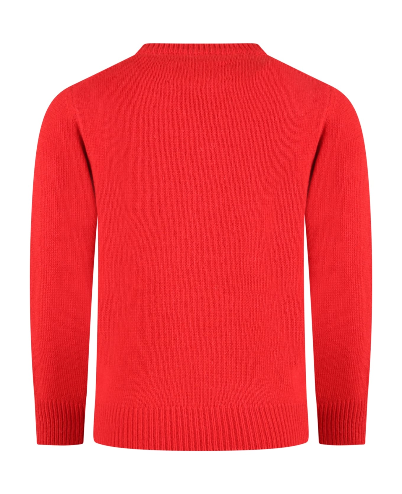 MC2 Saint Barth Red Sweater For Boy With Mickey Mouse - Red ニットウェア＆スウェットシャツ
