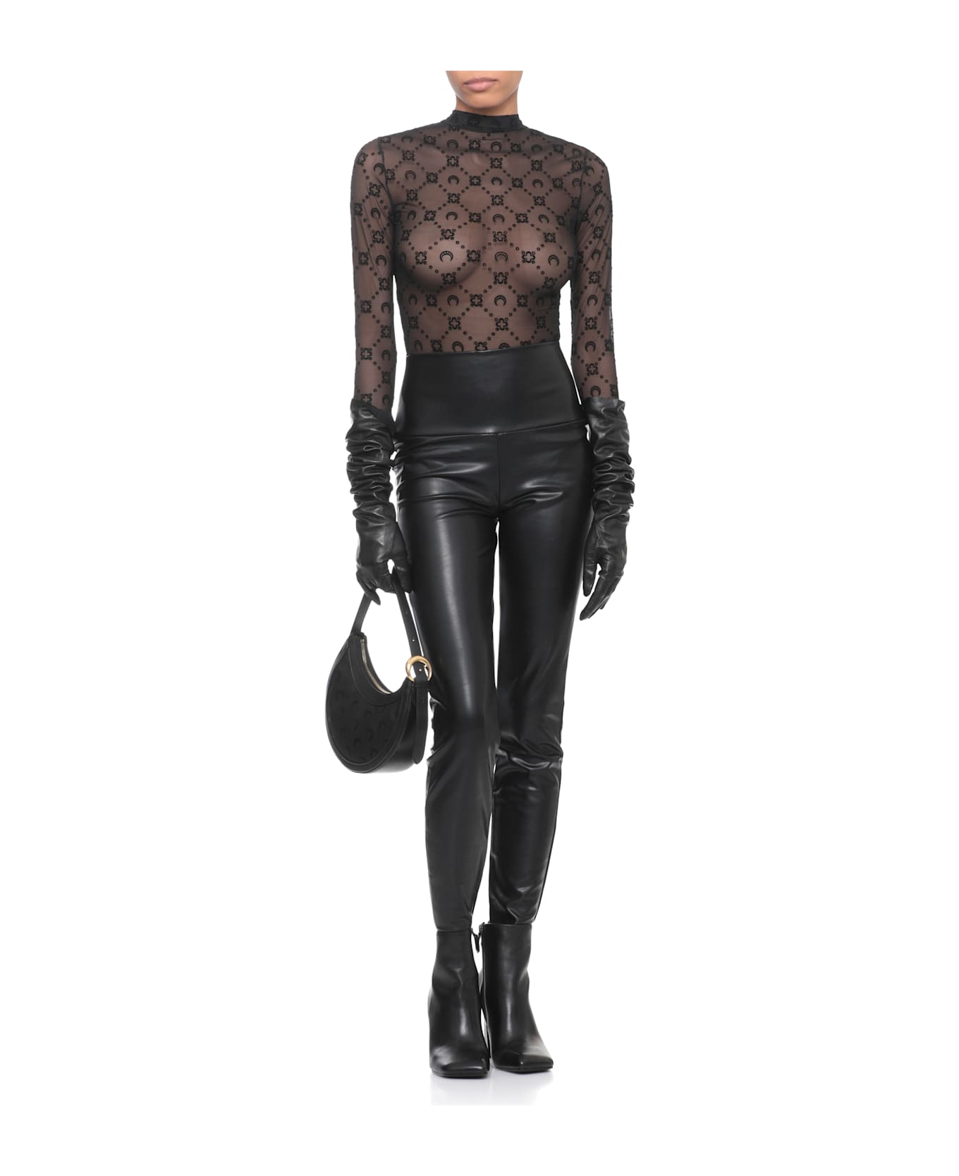 Norma Kamali Eco Leather Leggings - Black