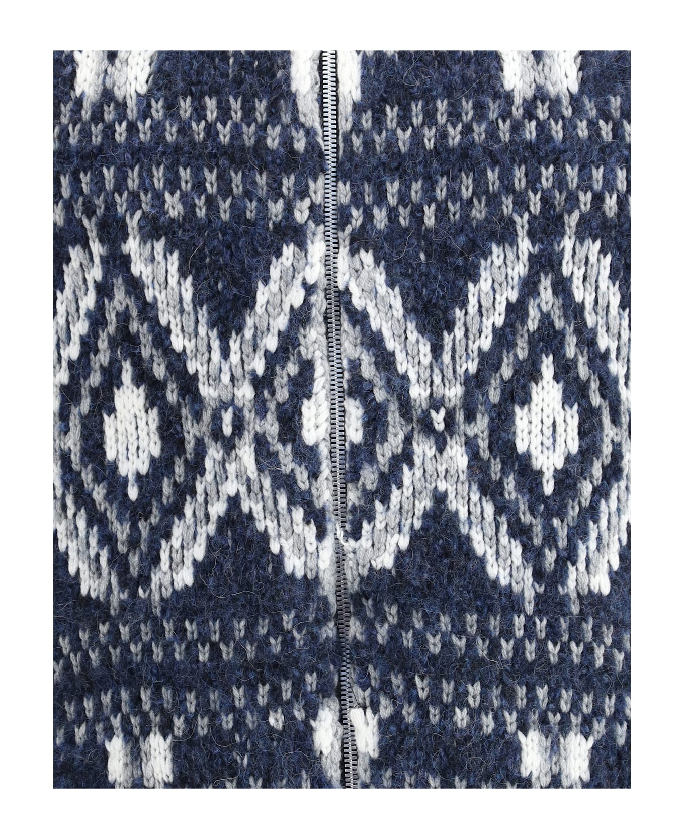 Brunello Cucinelli Knit Cardigan - BLUE/WHITE