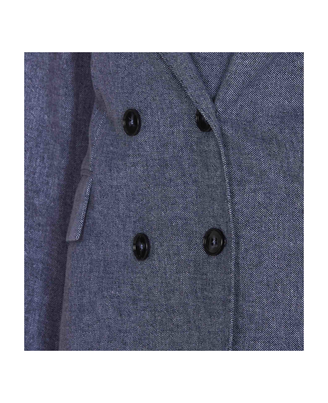 Circolo 1901 Double Breasted Buttons Jacket - Blue