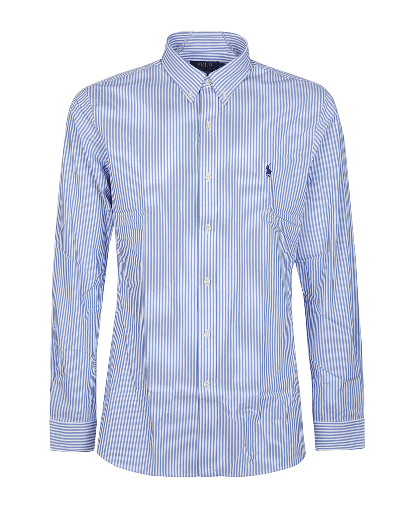 Polo Ralph Lauren Long Sleeve Sport Shirt - Light Blue/white