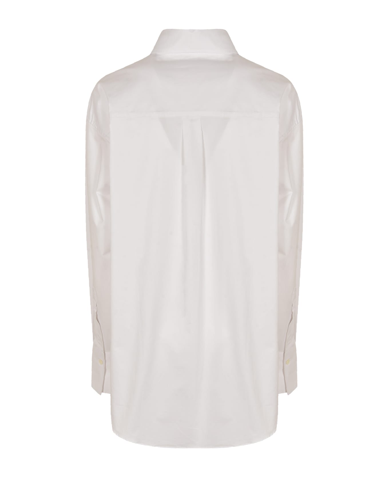 Closed Plain Long Shirt - White