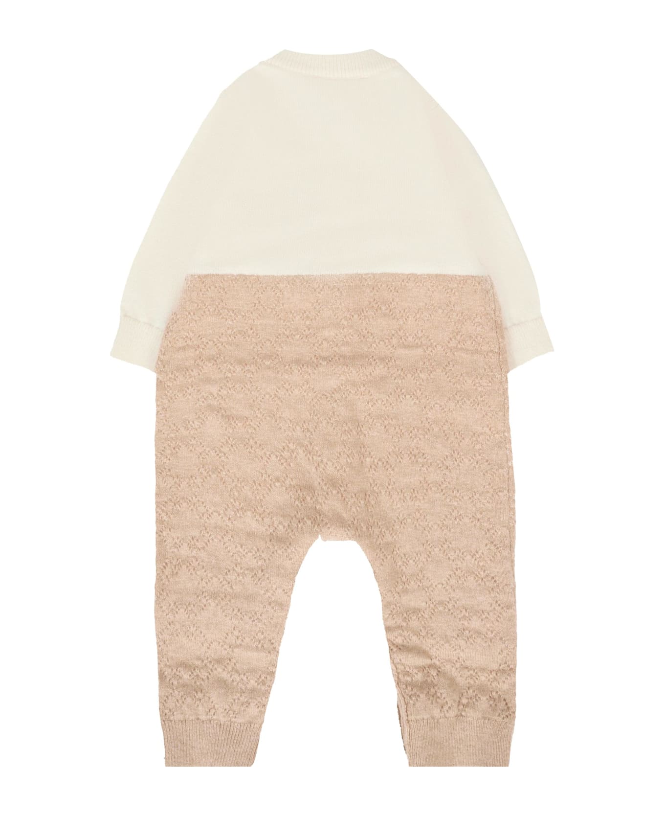 Givenchy Beige Babygrow For Babykids With Logo - Beige