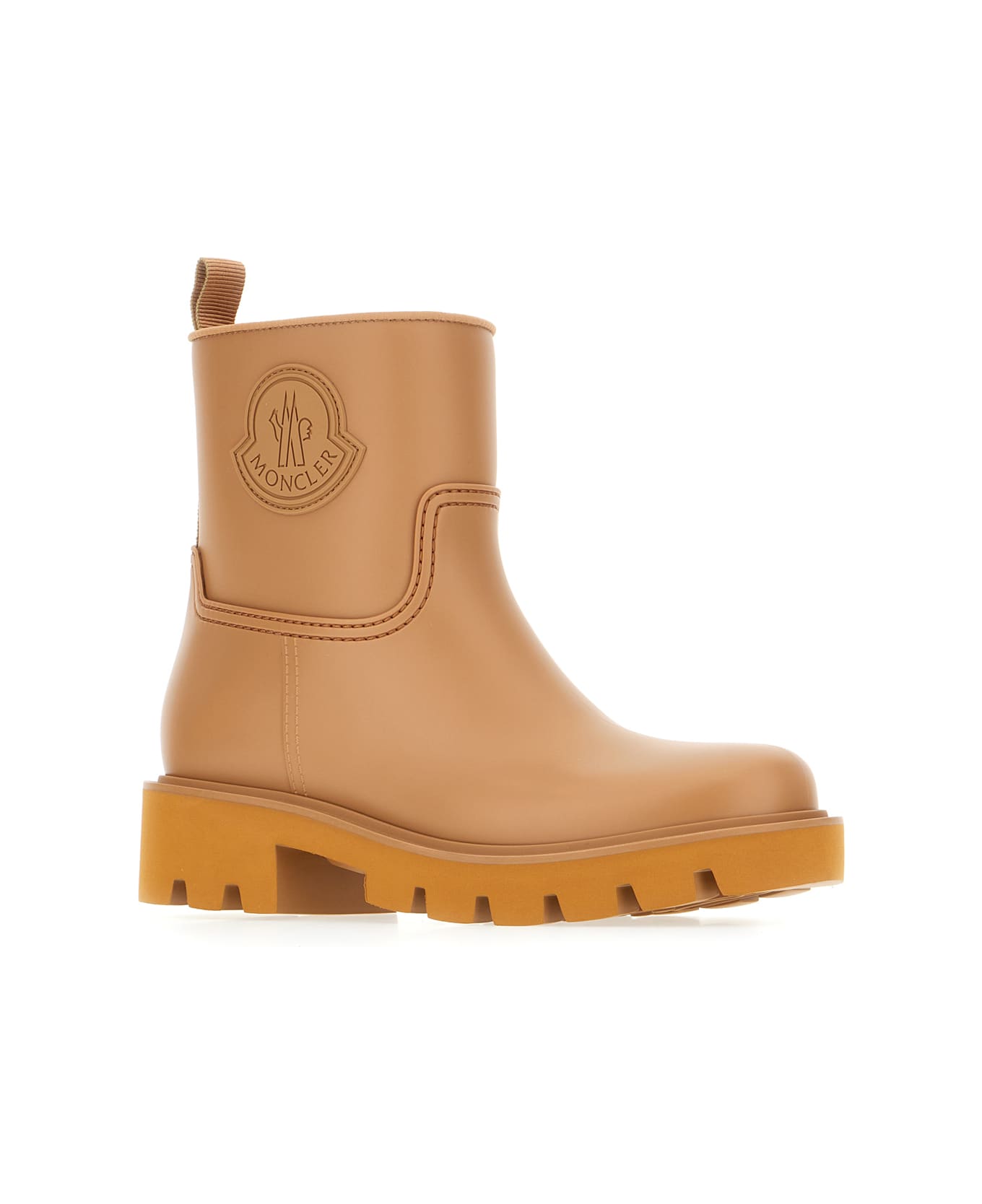 Moncler Beige Rubber Kickstream Ankle Boots - Beige