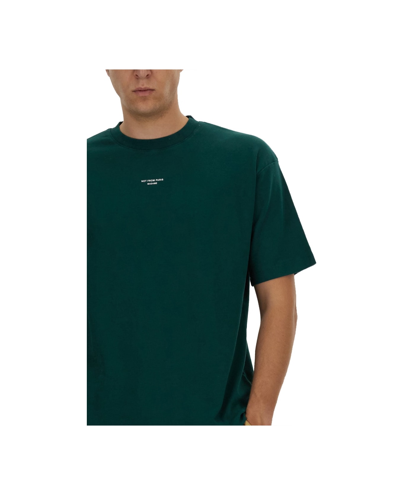 Drôle de Monsieur "slogan" T-shirt - GREEN