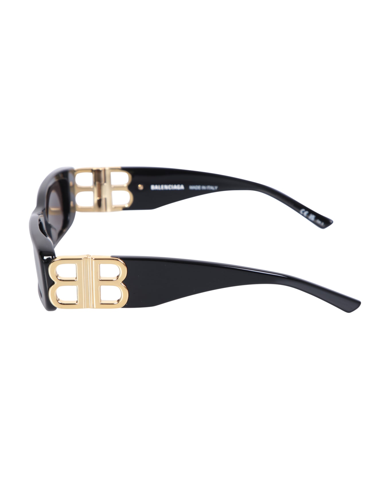 Balenciaga Dynasty Rectangle Sunglasses - BLACK