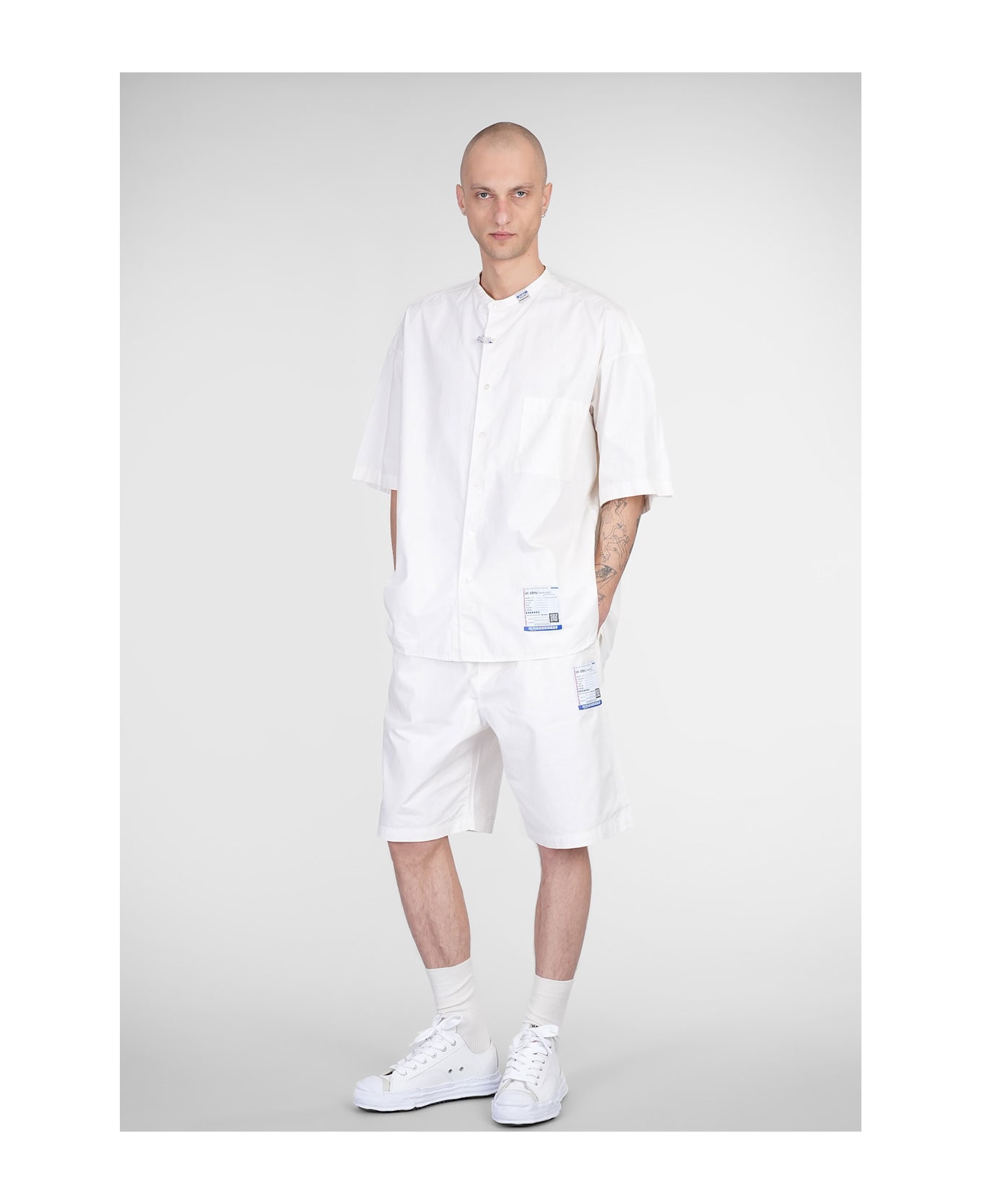 Mihara Yasuhiro Shirt In White Cotton - white