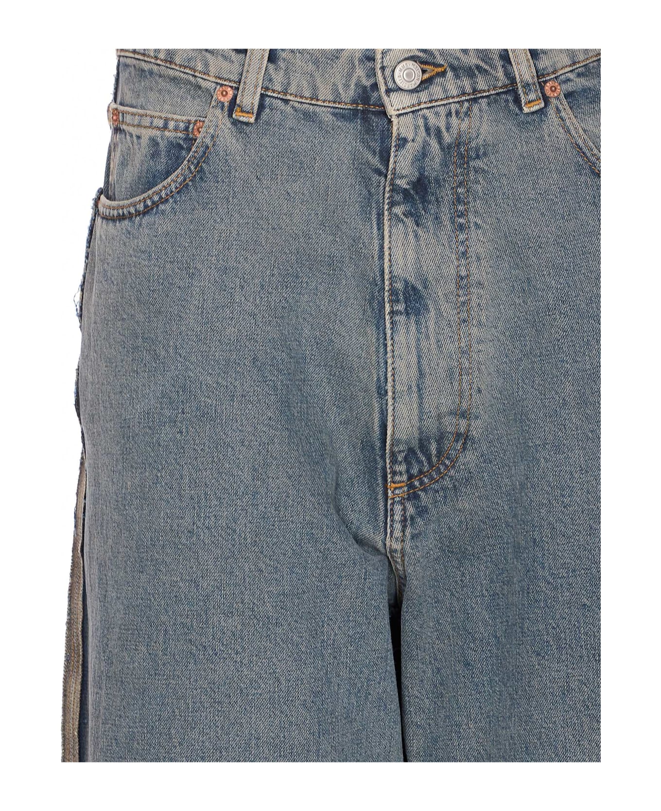 MM6 Maison Margiela Wide Leg Jeans - LIGHT GREY