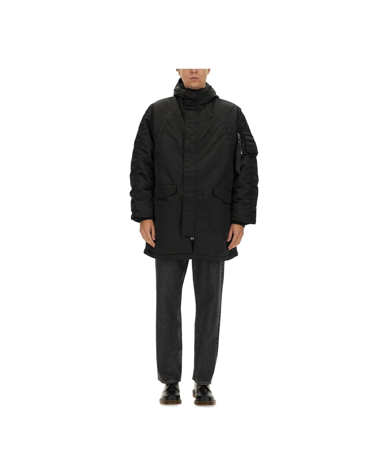 Alpha Industries Long Bomber Jacket "n-3b" - BLACK