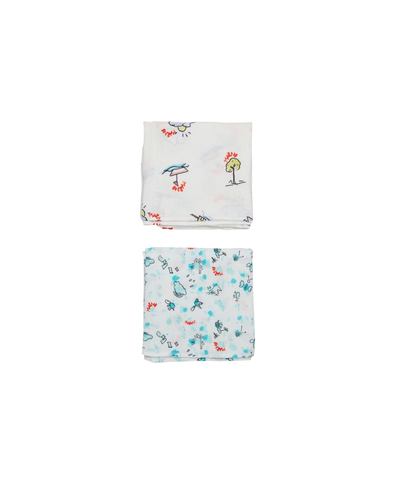 Marni Muslin Set With Allover Prints - WHITE