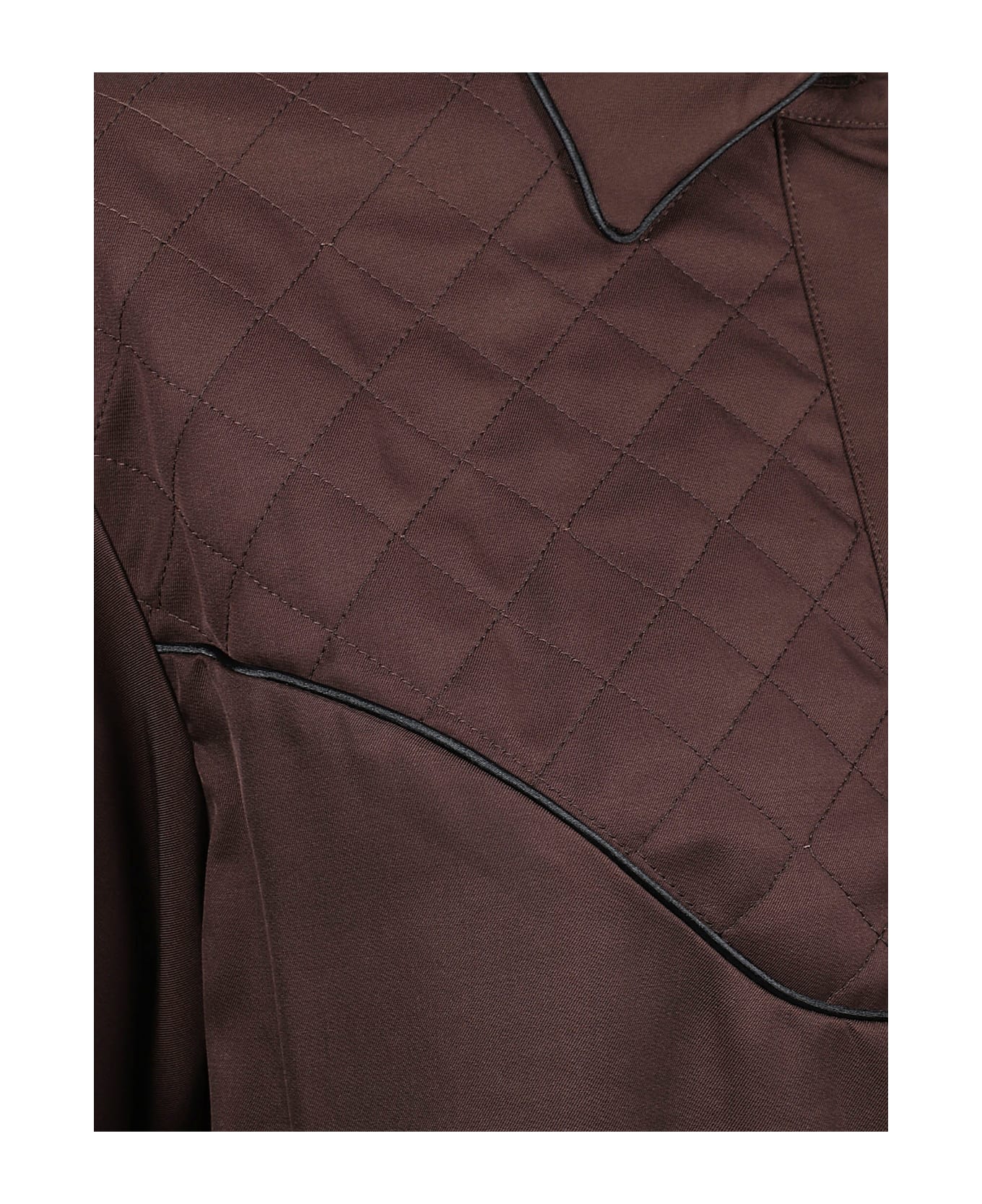 Golden Goose Shirt With Quilted Details - COFFEE BEAN