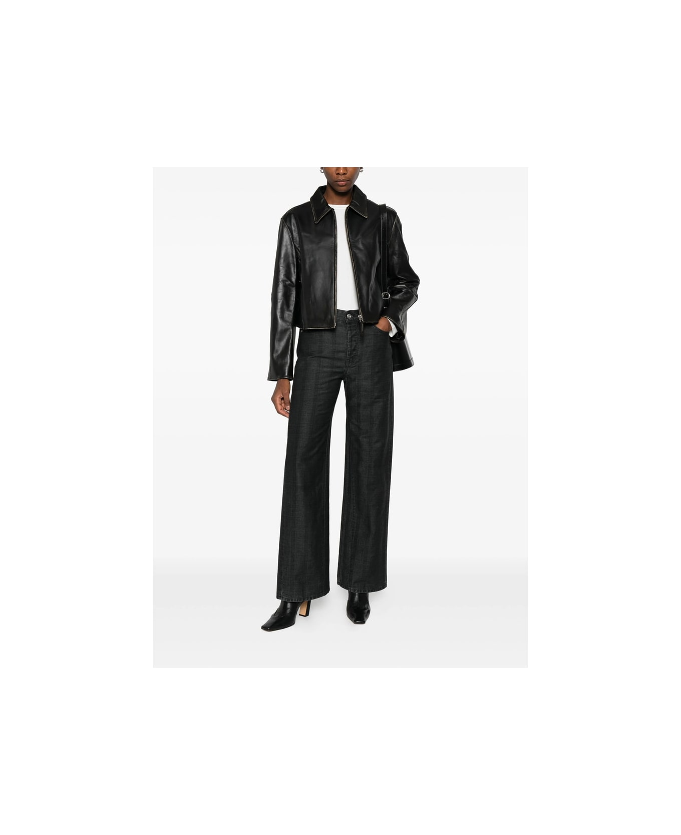 Low Classic Leather Outerwear - BLACK