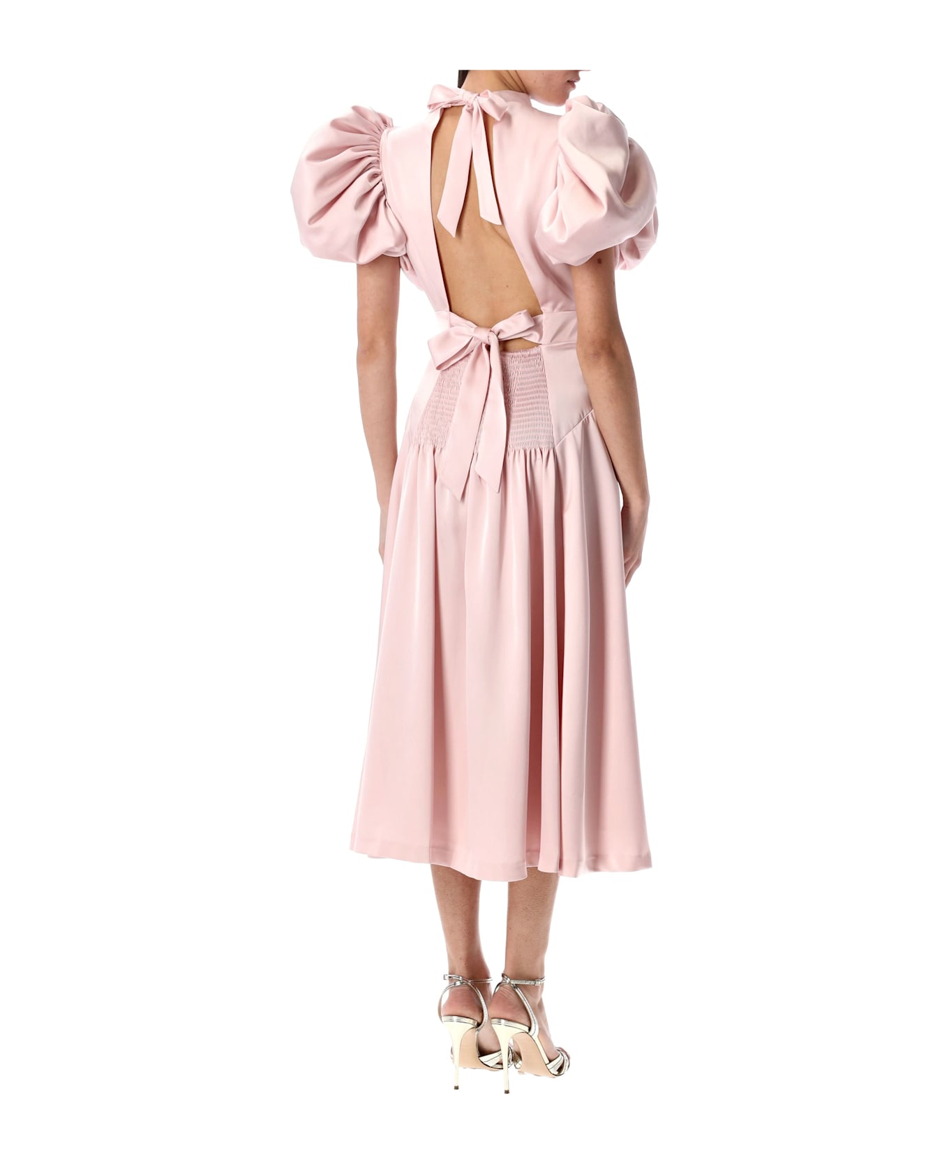 Rotate by Birger Christensen Satin Puff Midi Dress - Non definito