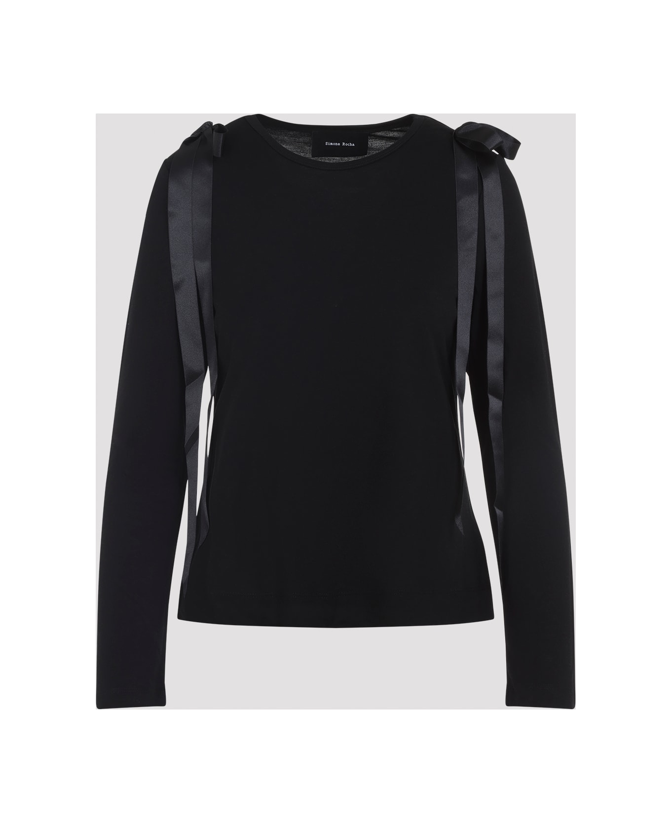 Simone Rocha Bow Ribbon T-shirt - Black