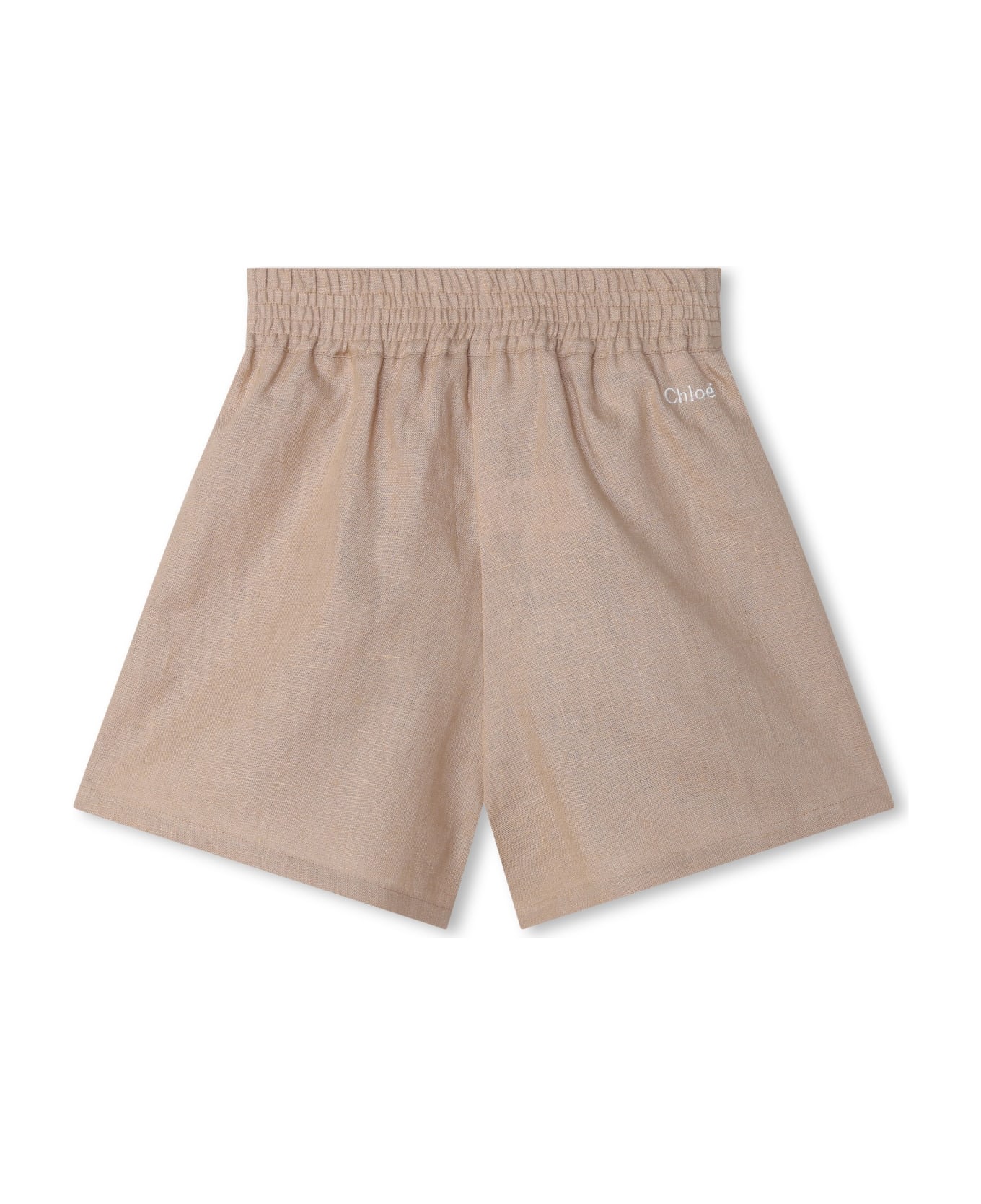 Chloé Bermuda Shorts With Embroidery - Beige