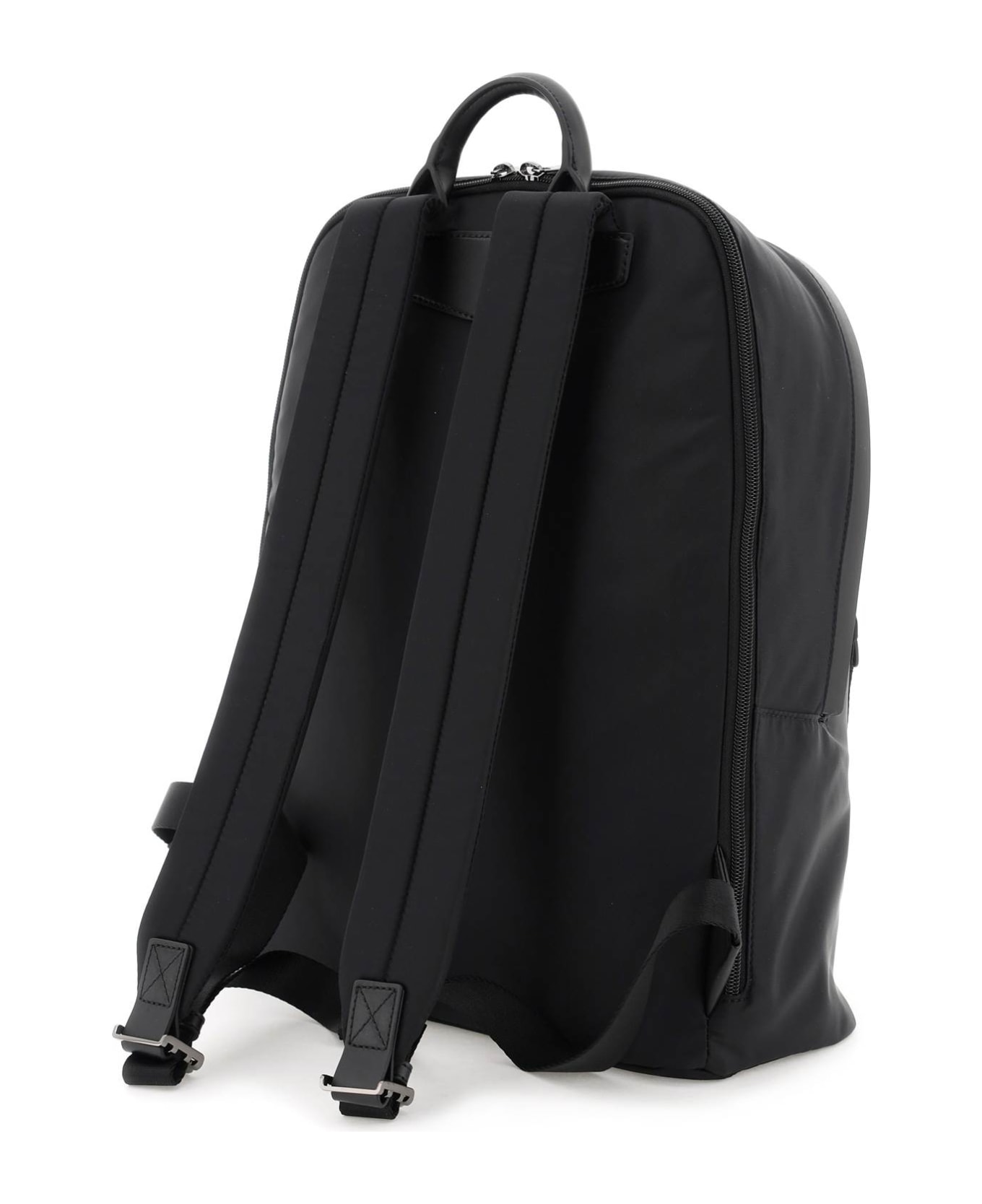 Emporio Armani Black Nylon Backpack - NERO (Black)