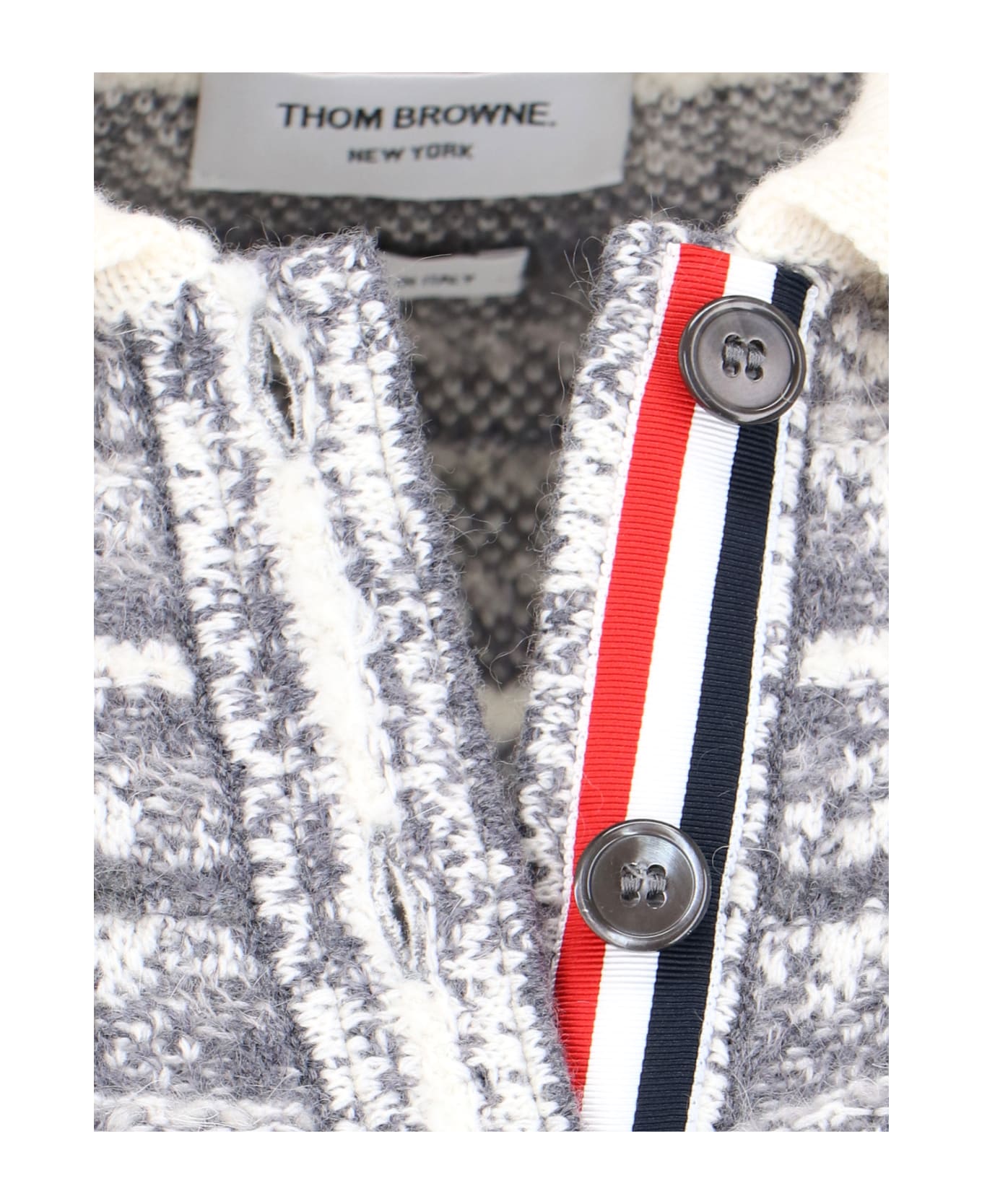 Thom Browne Check Pattern Jacket - Gray