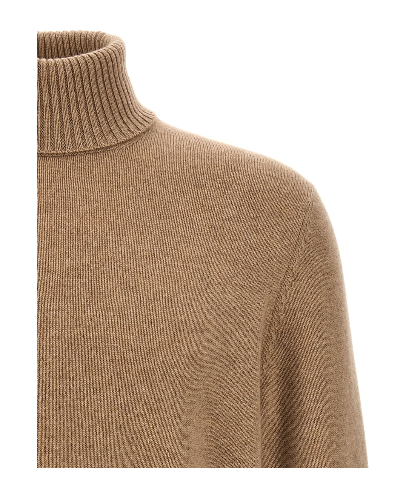 Brunello Cucinelli High Neck Sweater - Beige