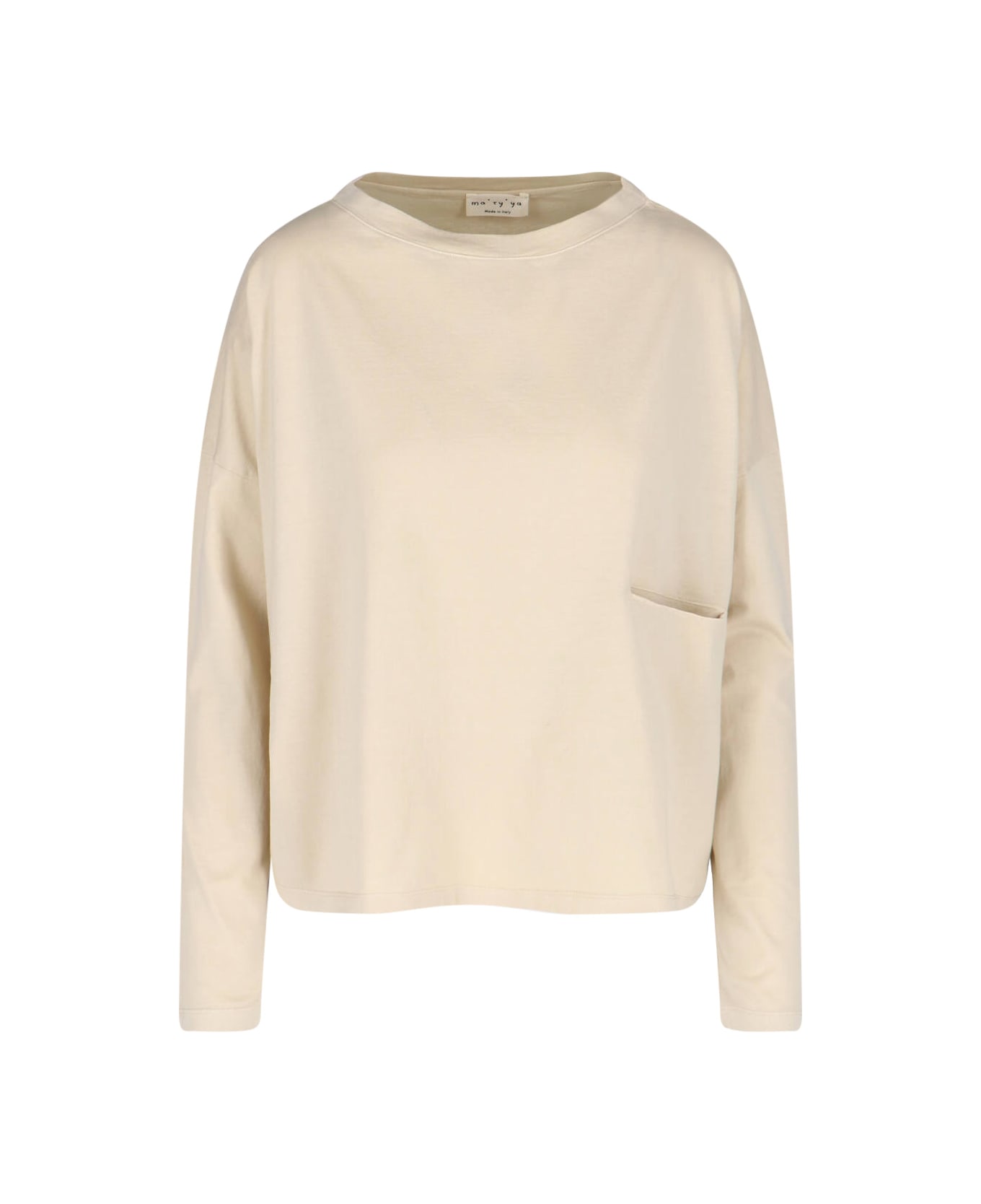 Ma
ry
ya Round Neckline T-shirt - Beige