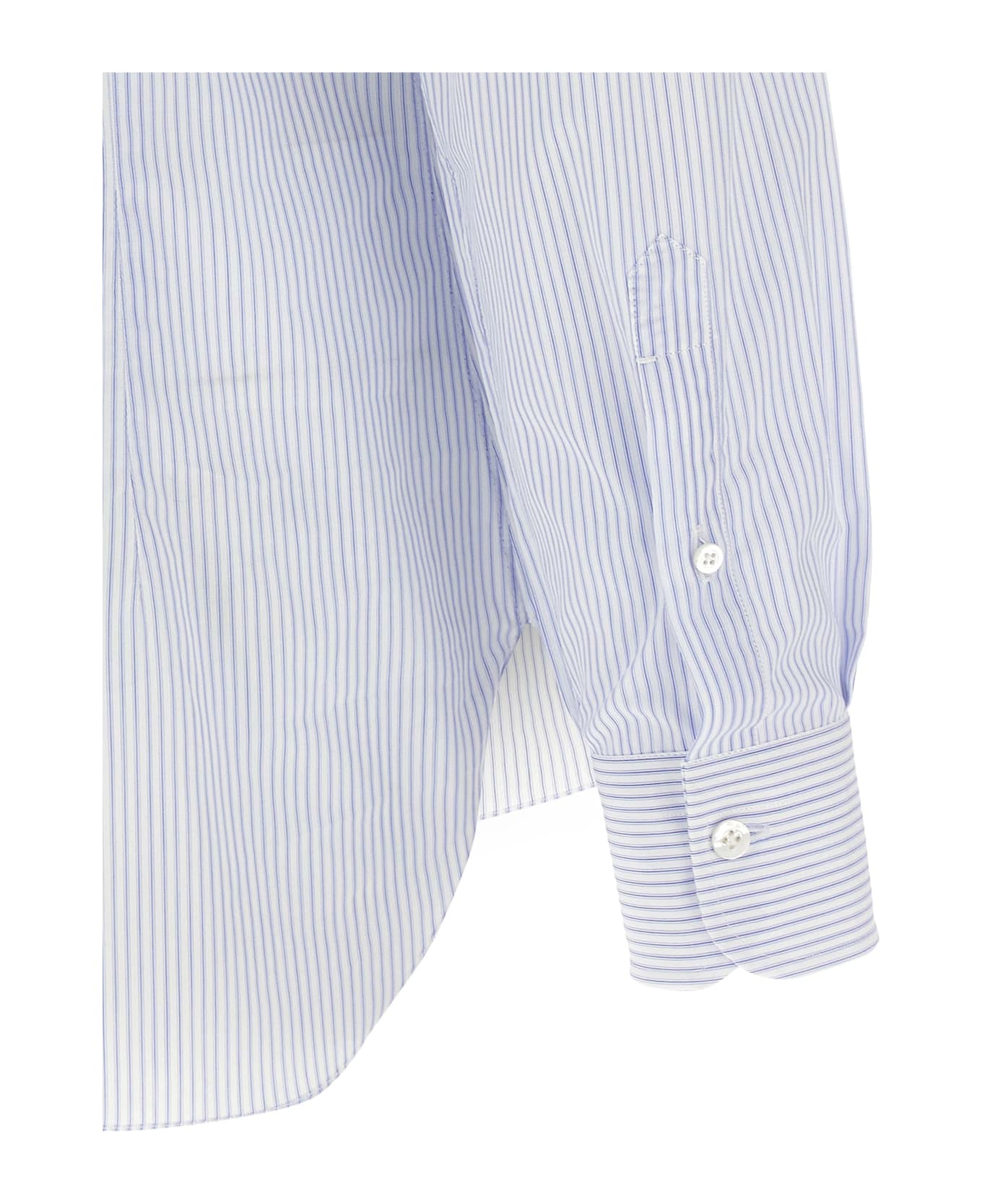 Barba Napoli Striped Shirt - Light Blue