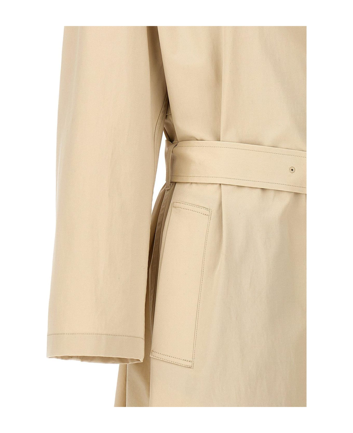 Theory Belted Wrap Trench Coat - Beige