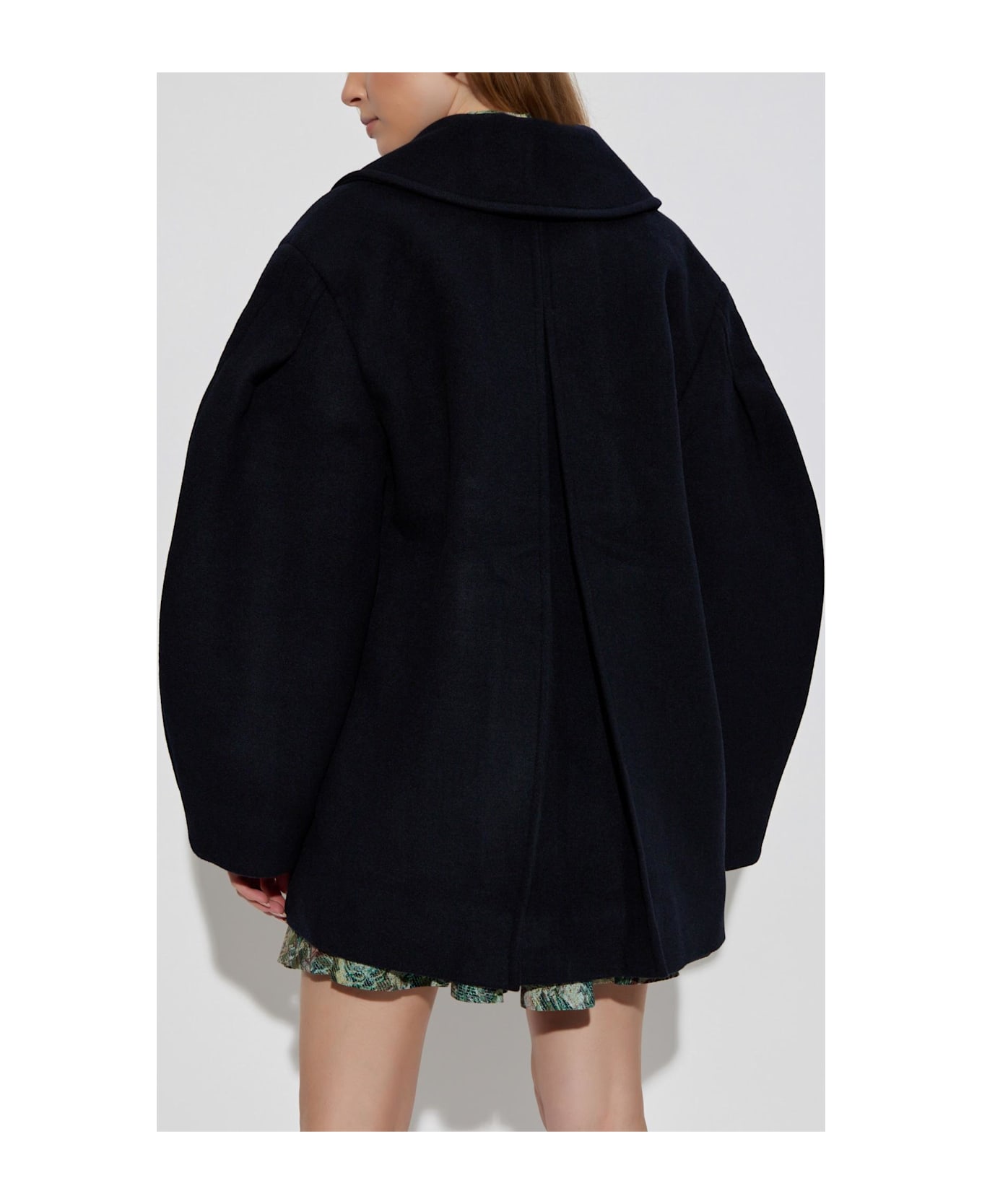 Ganni Short Wool Coat - SKY CAPTAIN