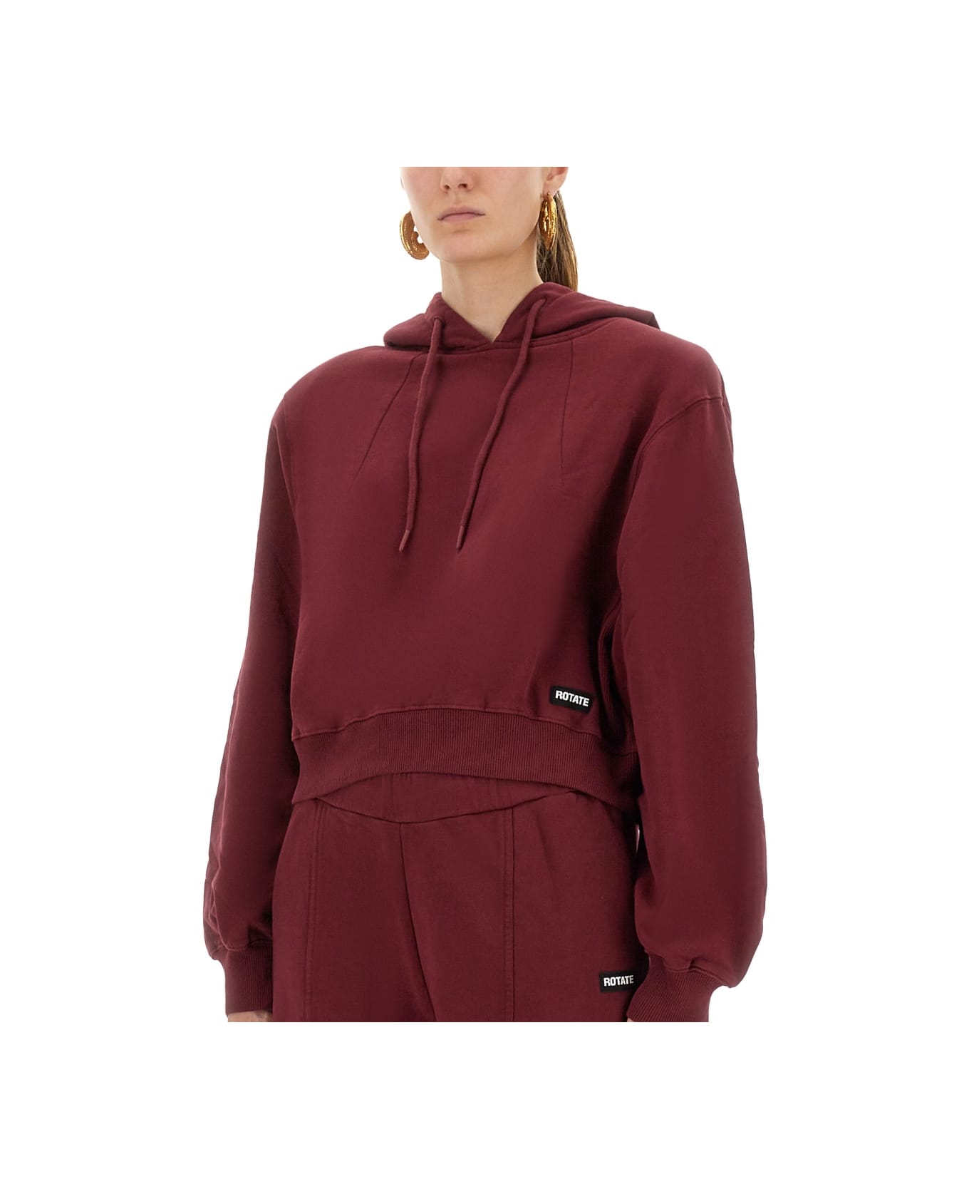 Rotate by Birger Christensen "terry Back" Hoodie - BORDEAUX