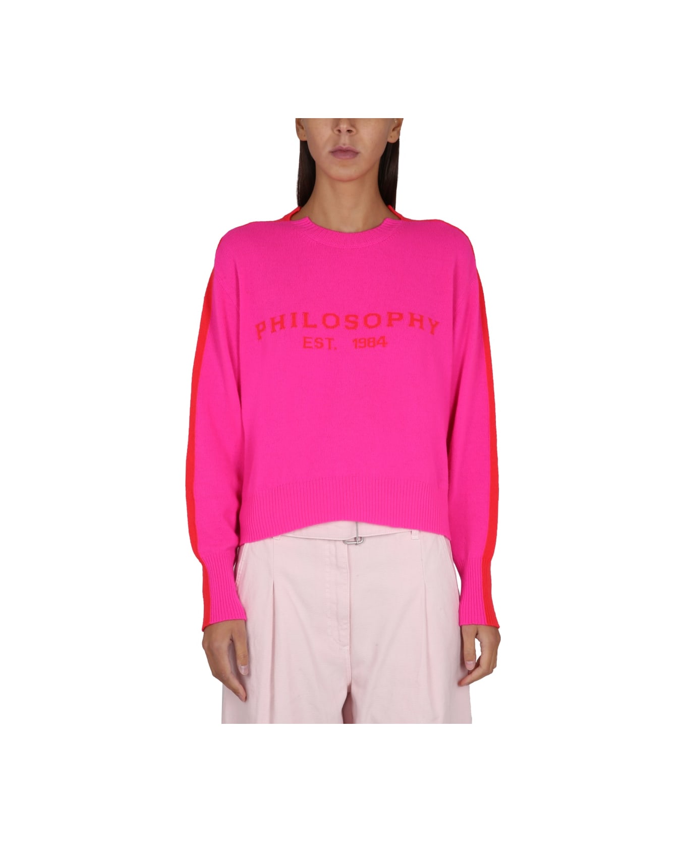 Philosophy di Lorenzo Serafini Jersey With Logo Embroidery - MULTICOLOUR