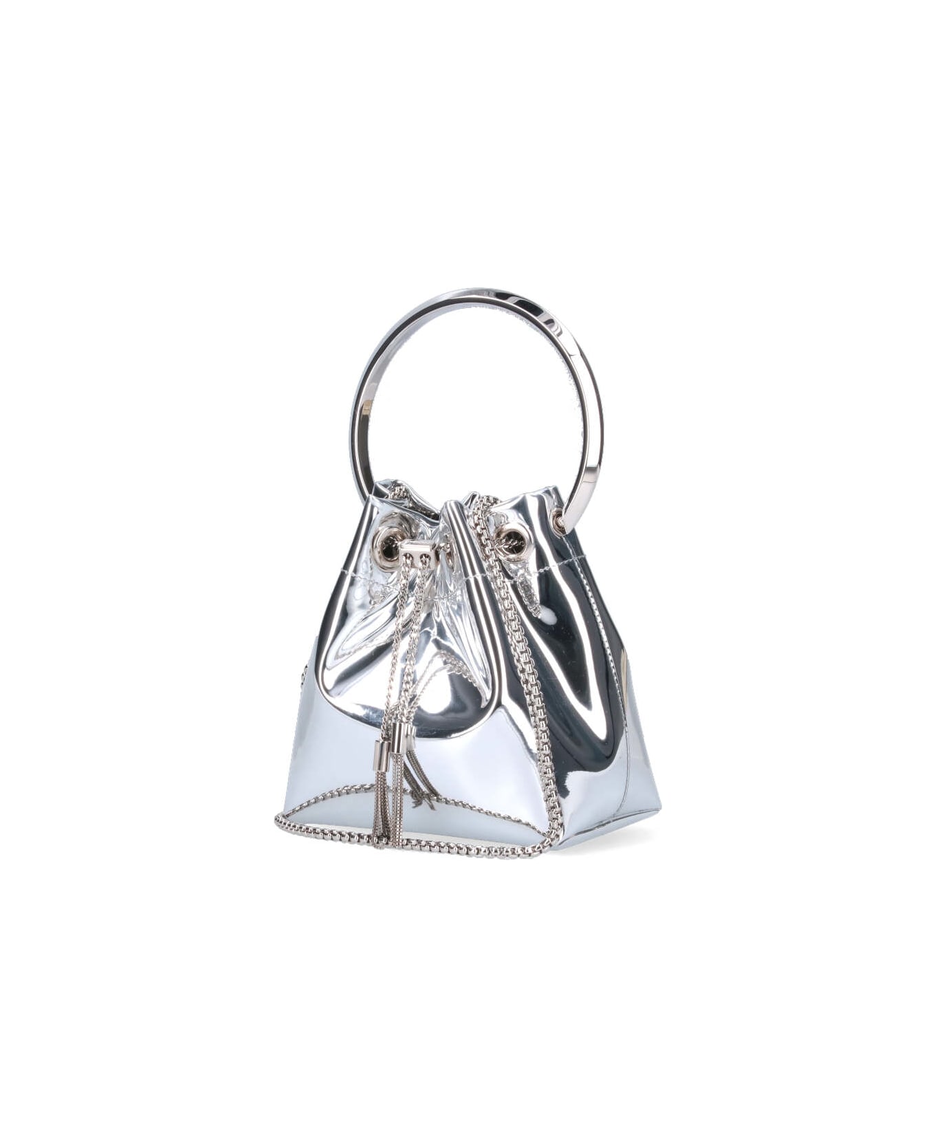Jimmy Choo "bon Bon" Mini Bucket Bag - Silver