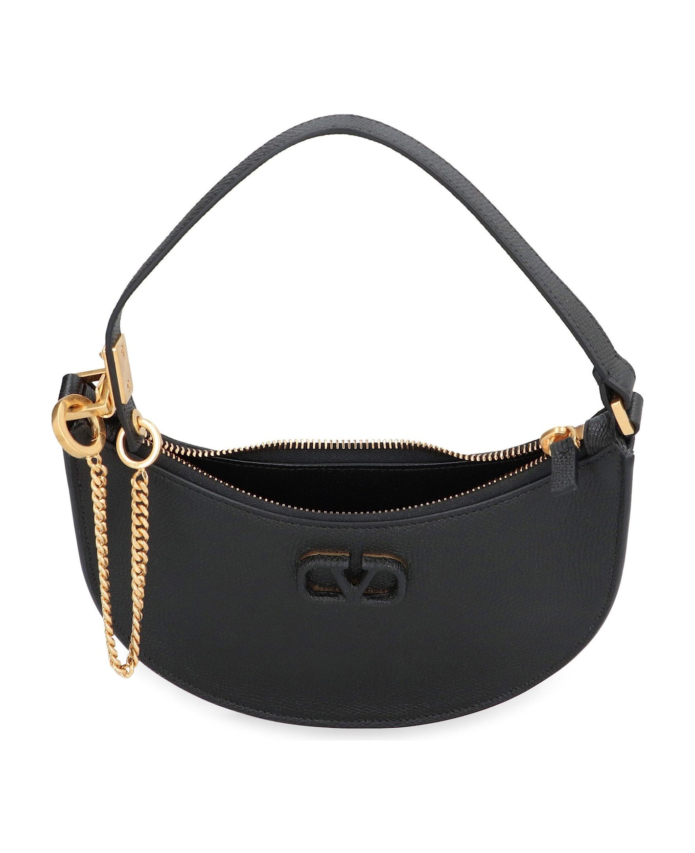 Valentino Garavani Vlogo Signature Mini Hobo Bag - Black